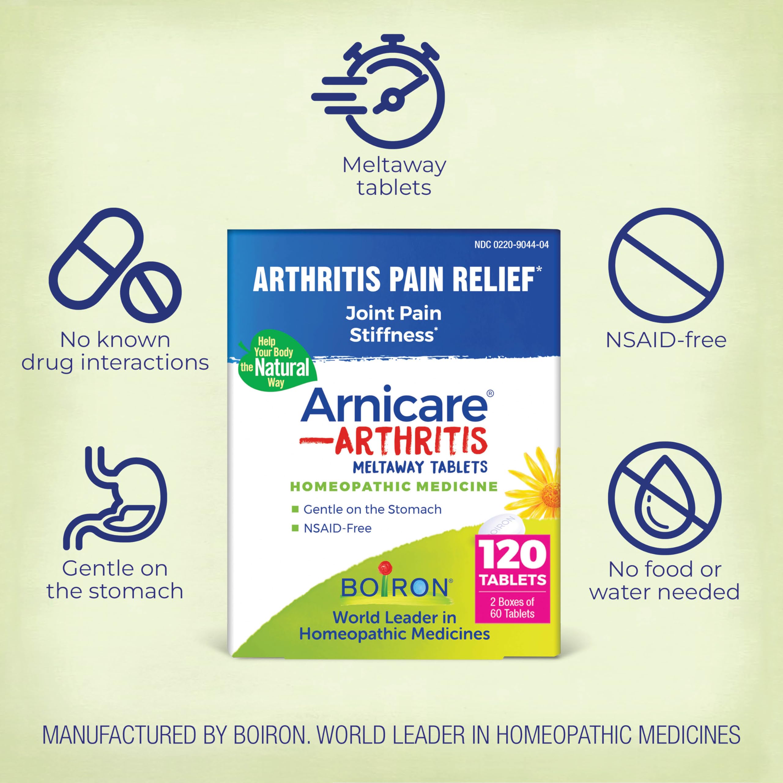Boiron Arnicare Arthritis Tablets for Arthritis Pain Relief, Joint Soreness, and Rheumatic Pain - 120 Count Boiron Au supplements