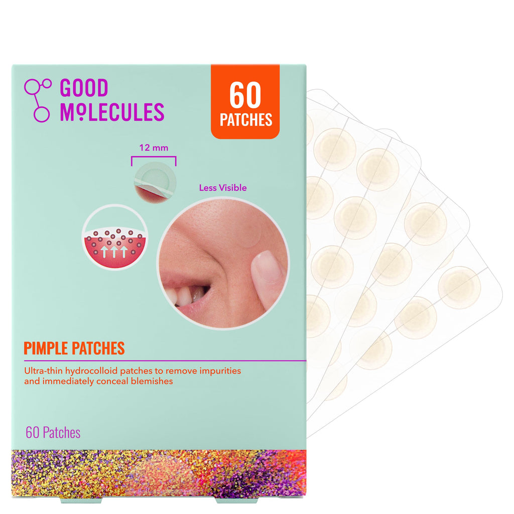 Good Molecules Pimple Patches for Face, 60 Pack – Ultra-Thin Hydrocolloid Acne & Zit Patches