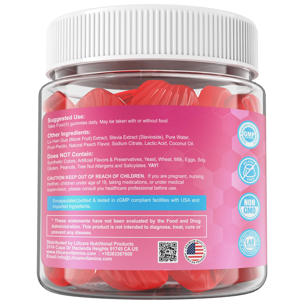 Creatine for Women Gummies, Micronized Creatine Monohydrate + Myo-Inositol, Collagen Peptides, BCAAs, Hyaluronic Acid, Vitamin B6 B12, Zinc for Enërgy, Föcus, Hörmonal Balance, Sugar Free, 120 Counts LILICARE Au supplements
