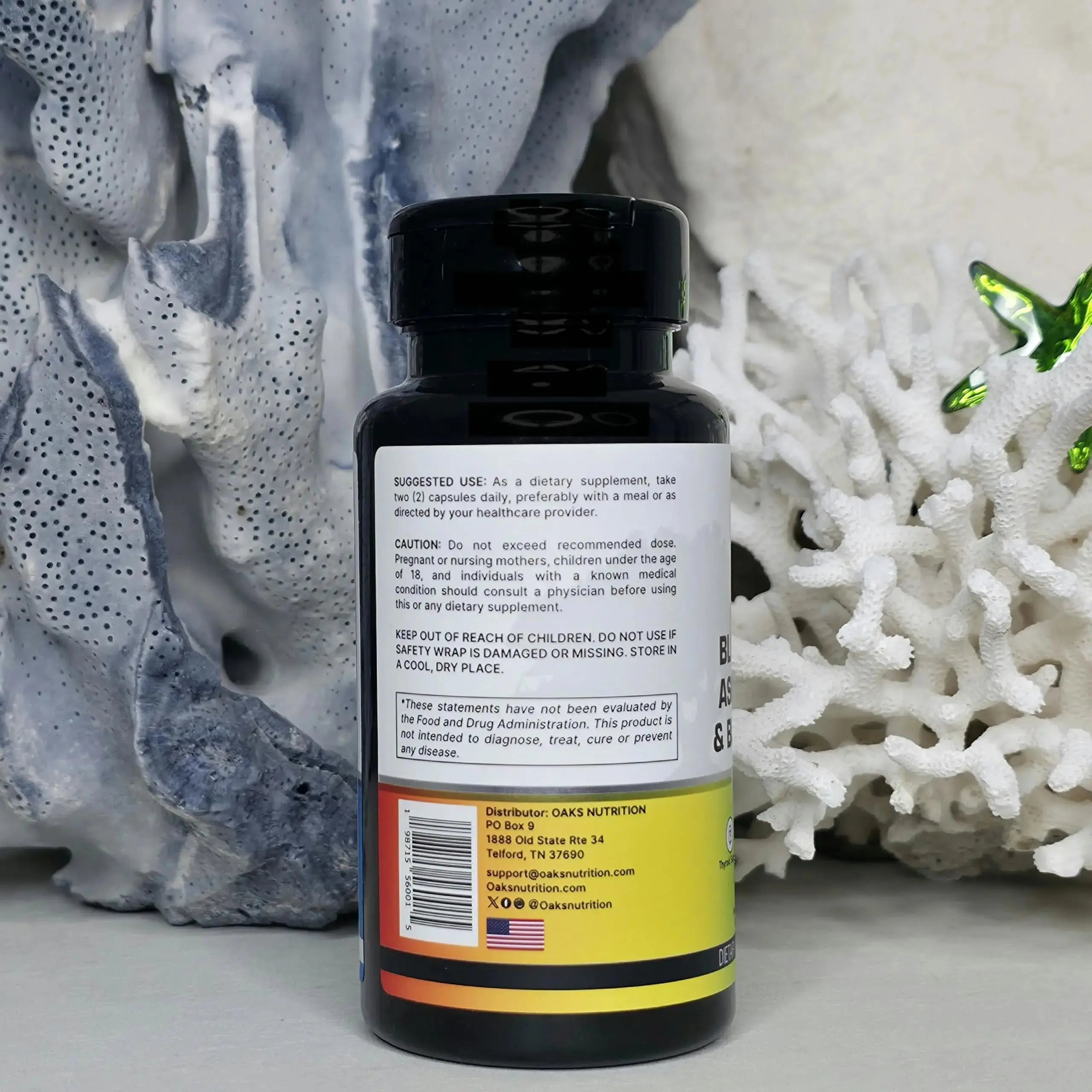 Oaks Nutrition Premium 15-in-1 Sea Moss Multivitamin with Black Seed Oil, Ashwagandha, Turmeric, Bladderwrack, Burdock, Elderberry Oaks Nutrition Au supplements
