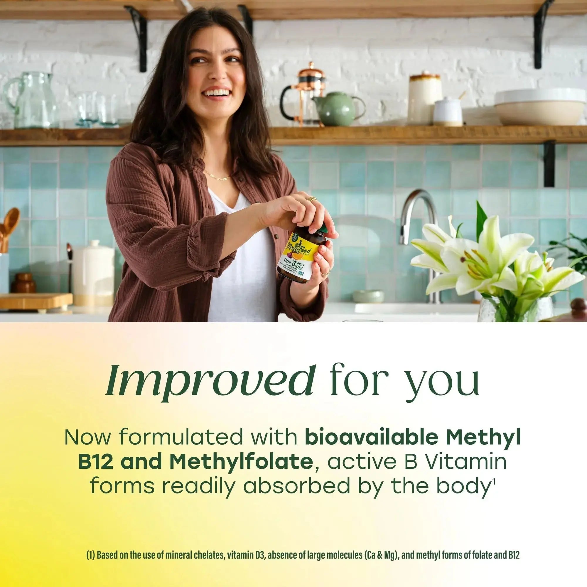 MegaFood Womens Multivitamin One Daily - Multivitamin for Women - Vitamin C, Vitamin D, Iron & B Vitamins - Bone, Energy Metabolism & Immune Support - Vegetarian, GlutenFree - 90 Tablets, 90 Servings MegaFood Au supplements