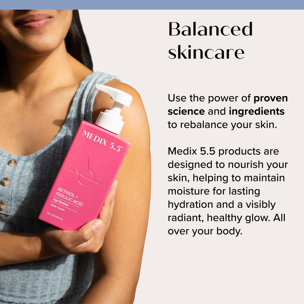 Medix 5.5 Retinol Body Lotion Firming Moisturizer | Crepey Skincare Treatment