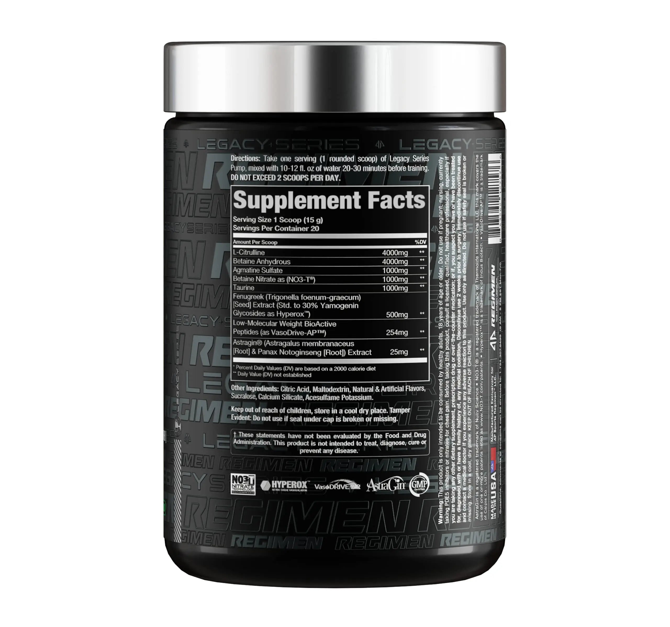 Legacy Series Pump Stim Free Muscle Pump Amplifier Pre-Workout Powder by AP Sports AP Regimen Au supplements