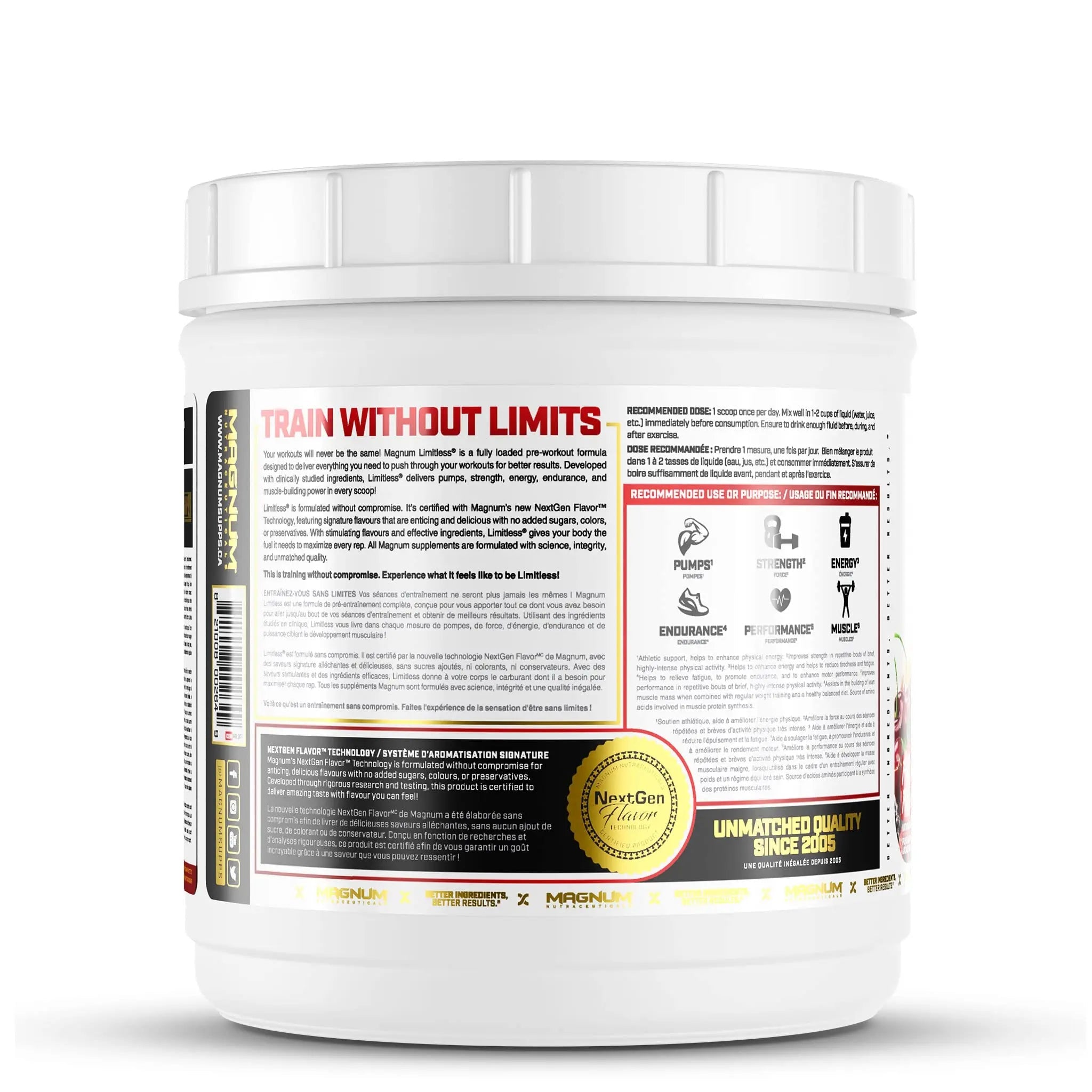 LIMITLESS Magnum 504g - Muscle Workout Powder, Sport Pre Workout for Men and Women LIMITLESS Au supplements