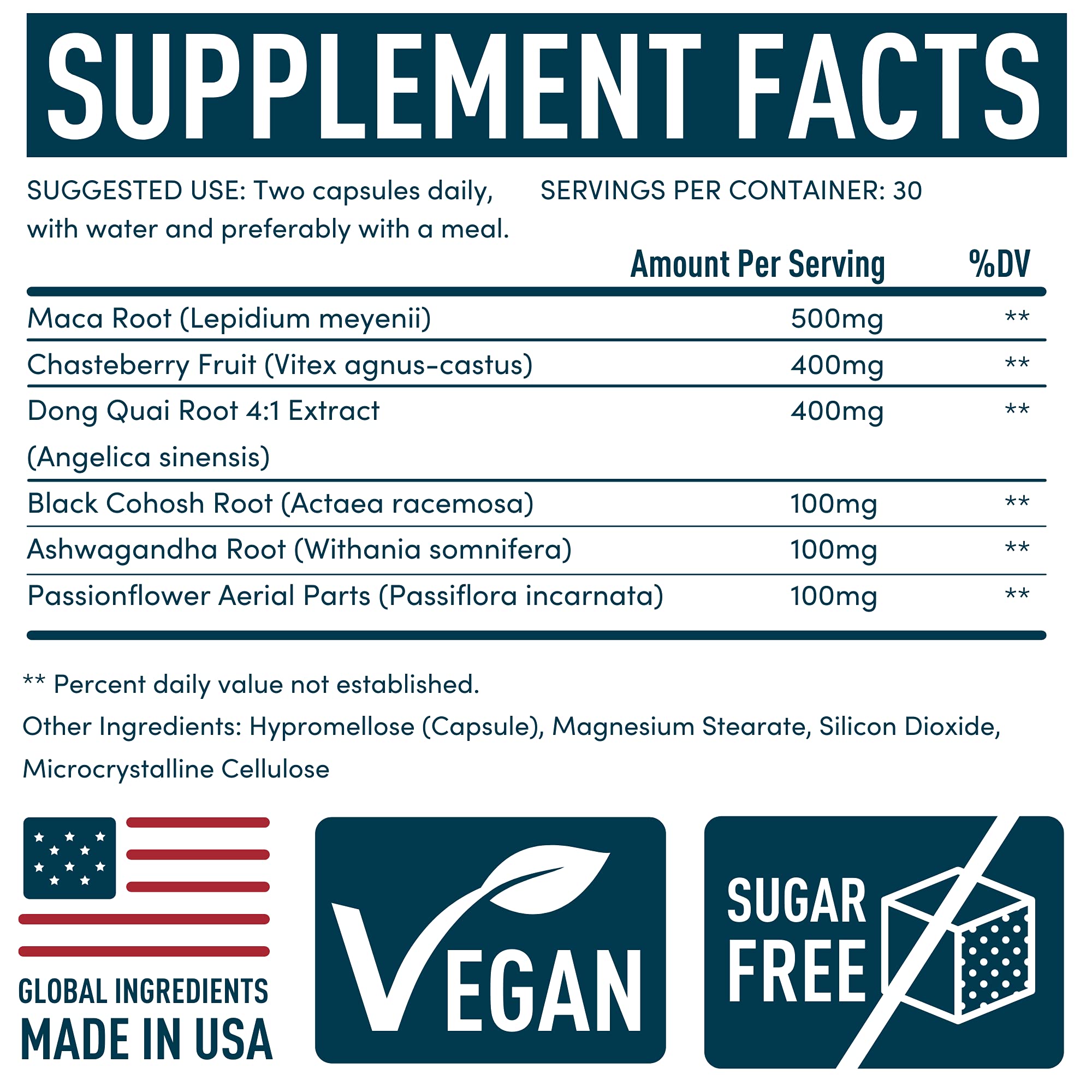 PMS Support Supplement for Women with Chasteberry, Maca Root, Ashwagandha - Period Relief, Bloating Relief for Women, Mood Support, Hormone Balance Herbal Supplements - 30 Day, 60 Vegan Capsules WINDSOR BOTANICALS Au supplements