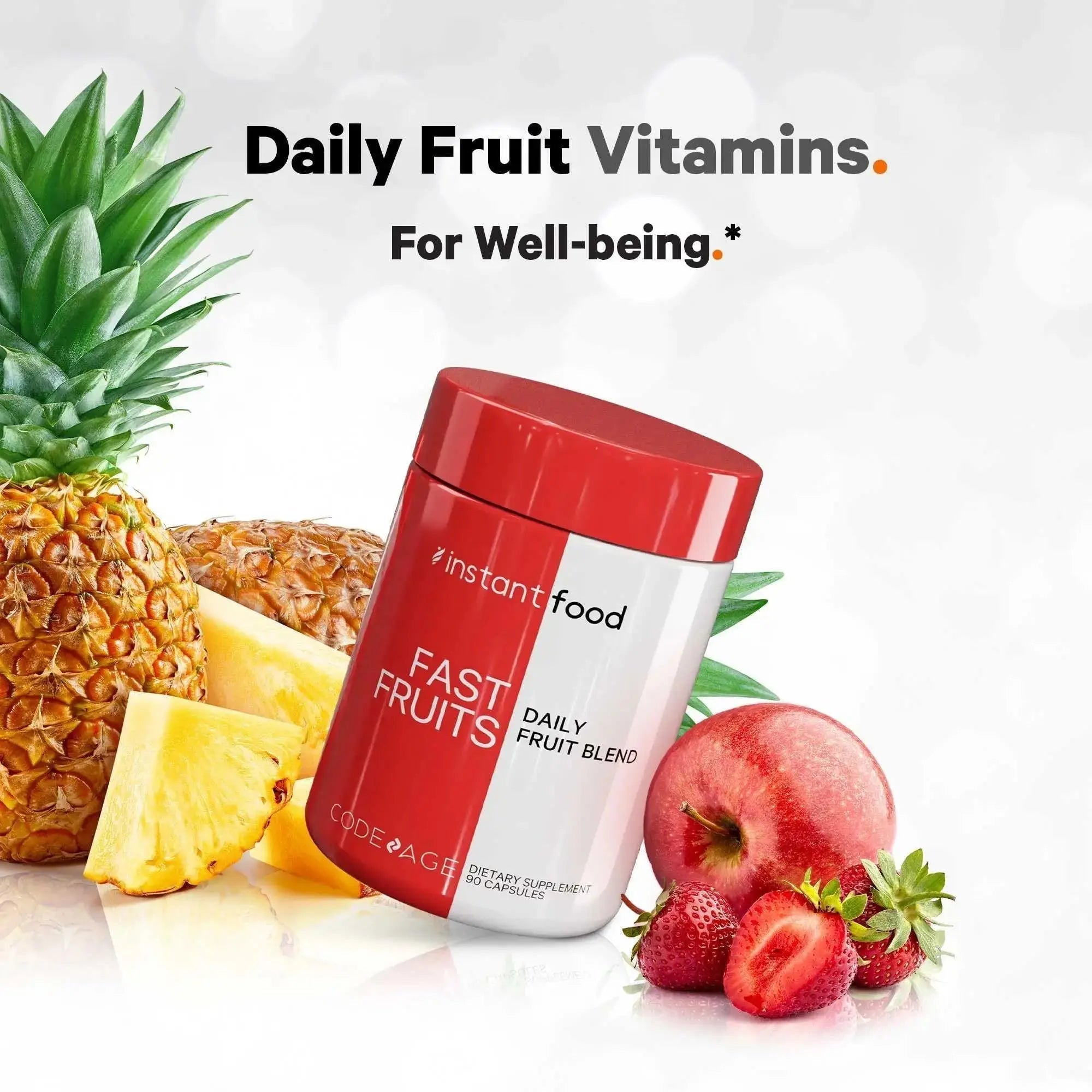 Codeage Instantfood Fast Fruits, Over 15 Fruits Powders Equivalent All-in-One, Vegan Daily Whole Food Vitamins - Berries, Antioxidant Polyphenols Codeage Au supplements