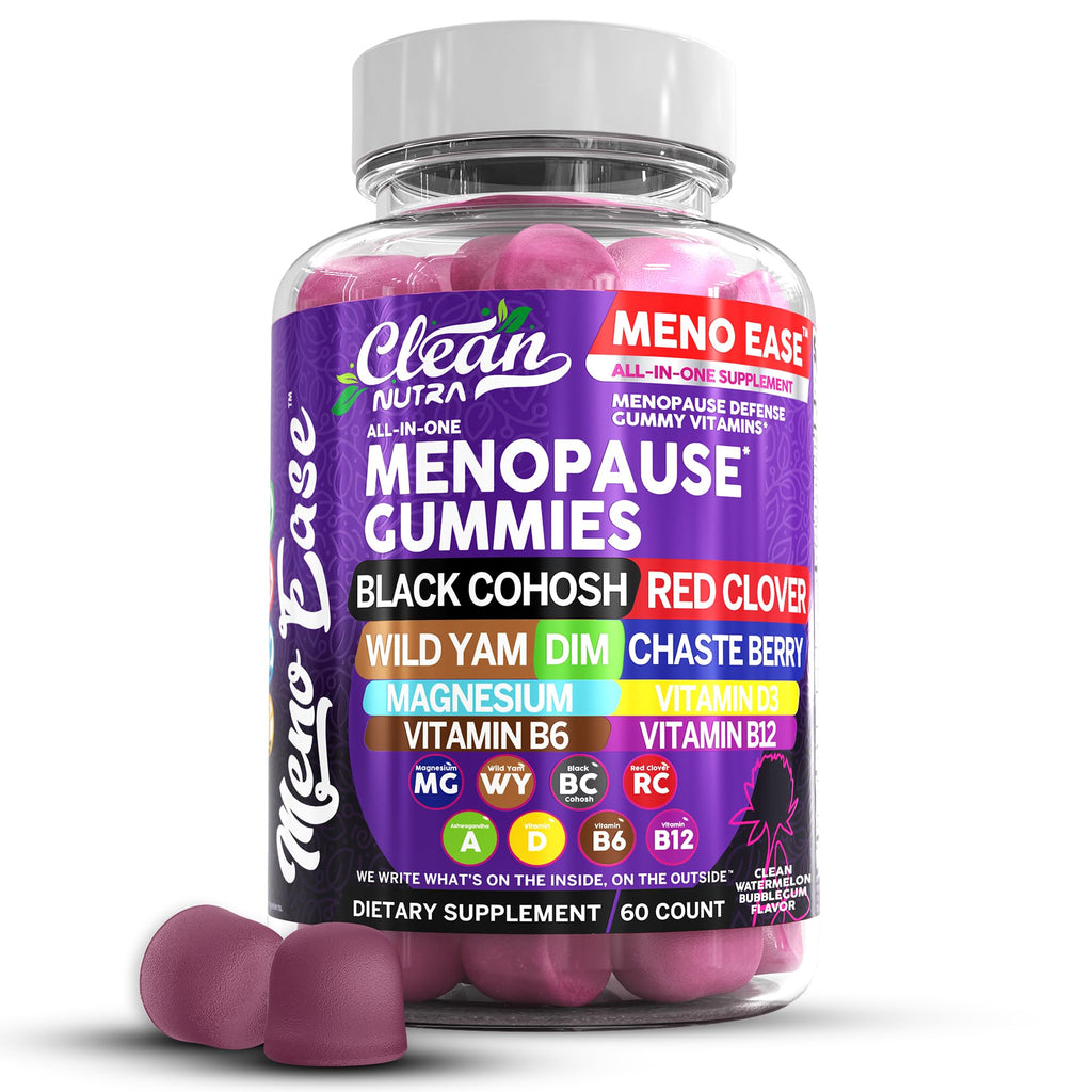 Menopause Supplement for Women Gummies with Black Cohosh, Wild Yam, DIM, Magnesium, Red Clover Chasteberry for Hormone Balance Relief Night Sweats Mood Plus Bergamot, Vitamin D3, Vitamin B6 B12 Clean Nutraceuticals Au supplements