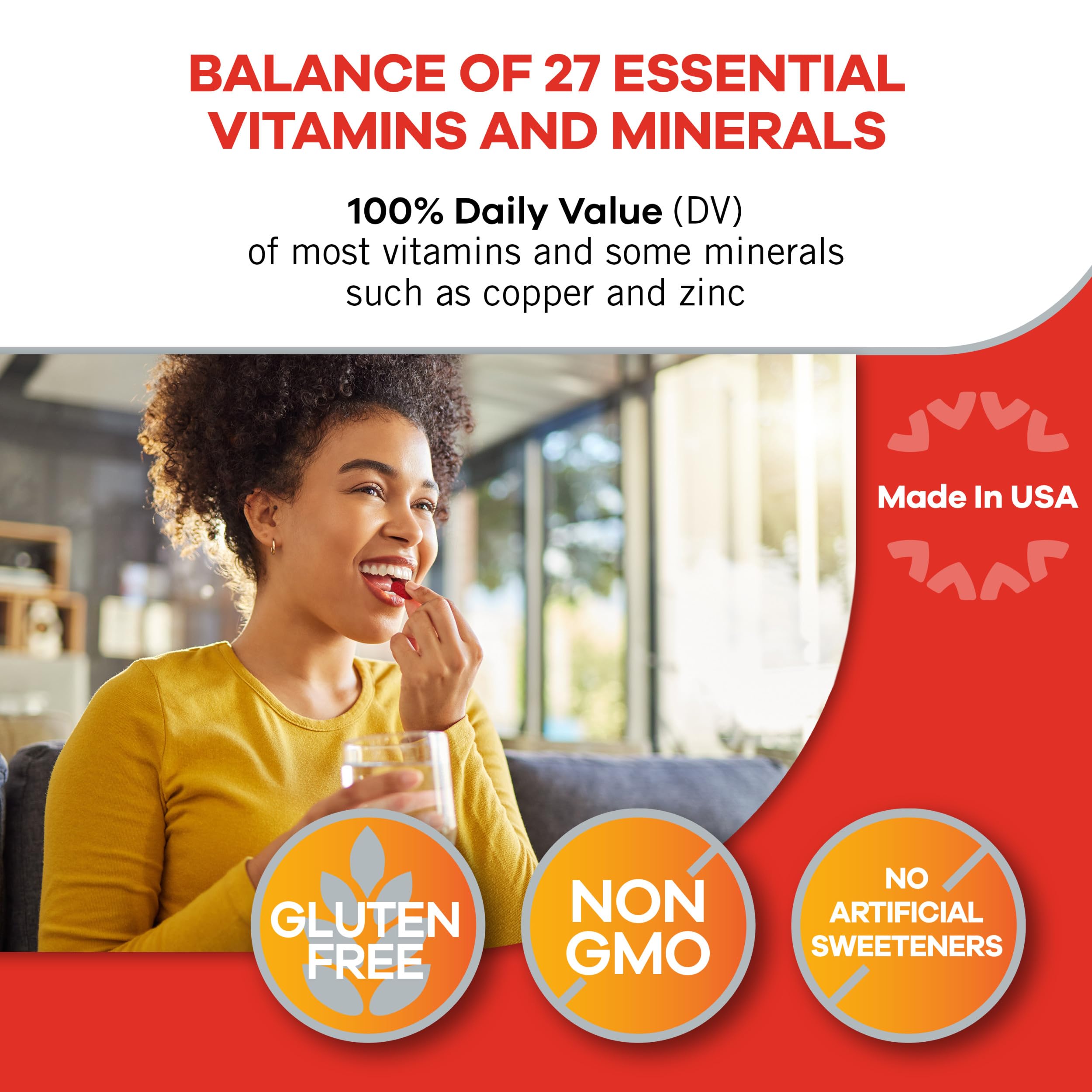 Geritol, Multivitamin Supplement, Contains B-Vitamins, Antioxidants, Vitamins C, E & D and Iron, 26 Essential Vitamins and Minerals, Gluten-Free