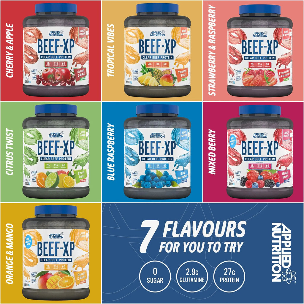 Applied Nutrition Beef XP - Clear Hydrolysed Beef Protein Isolate, Fruit Juice Style, Dairy Free Beef Protein Powder Applied Nutrition Au supplements