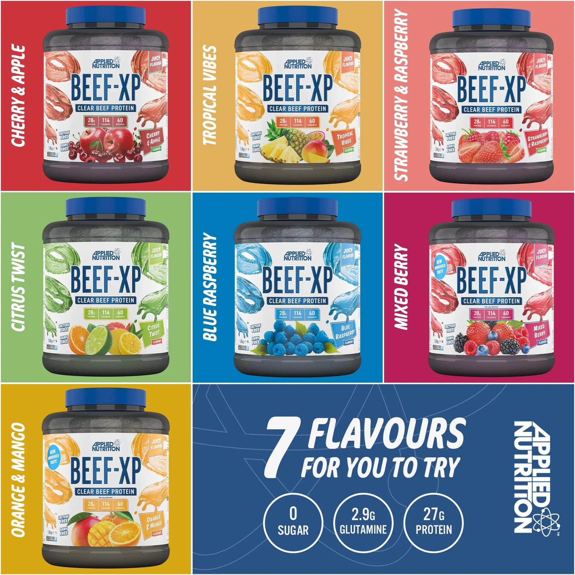 Applied Nutrition Beef XP - Clear Hydrolysed Beef Protein Isolate, Fruit Juice Style, Dairy Free Beef Protein Powder Applied Nutrition Au supplements