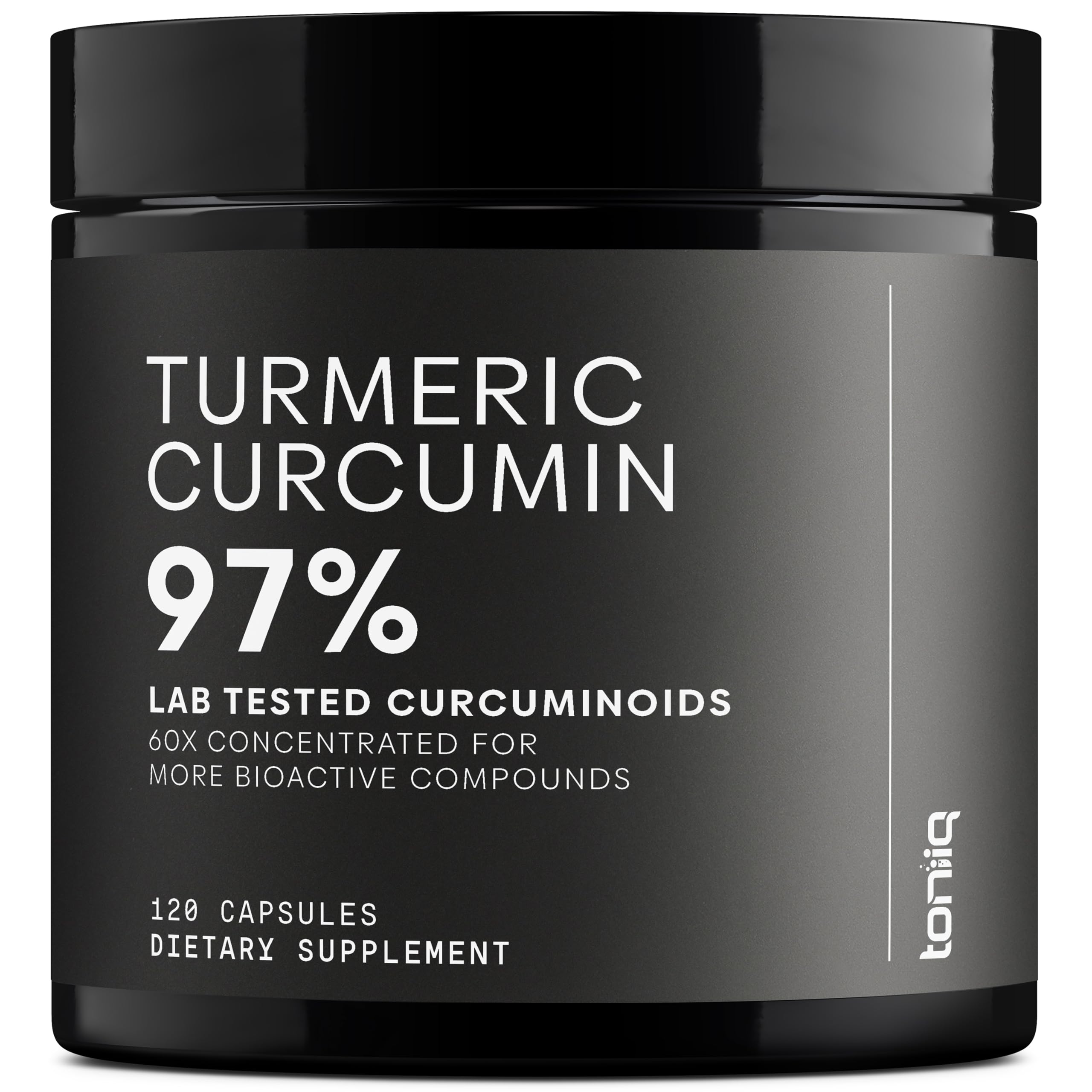 Turmeric Curcumin - Ultra High Potency 60:1 Extract with 97% Curcuminoids - 1200mg Per Serving - Black Pepper & MCT Oil for Enhanced Absorption - Third-Party Lab Tested - 120 Capsules Toniiq Au supplements