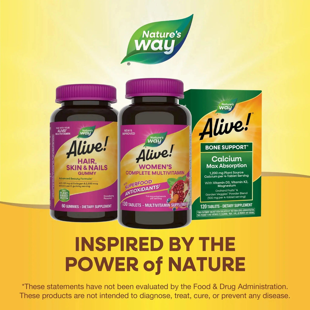 Nature's Way Alive! Daily Complete Multivitamin for Women, Supports Energy Metabolism, Hair, Skin & Nails*, B-Vitamins, Superfood Antioxidants Nature's Way Au supplements