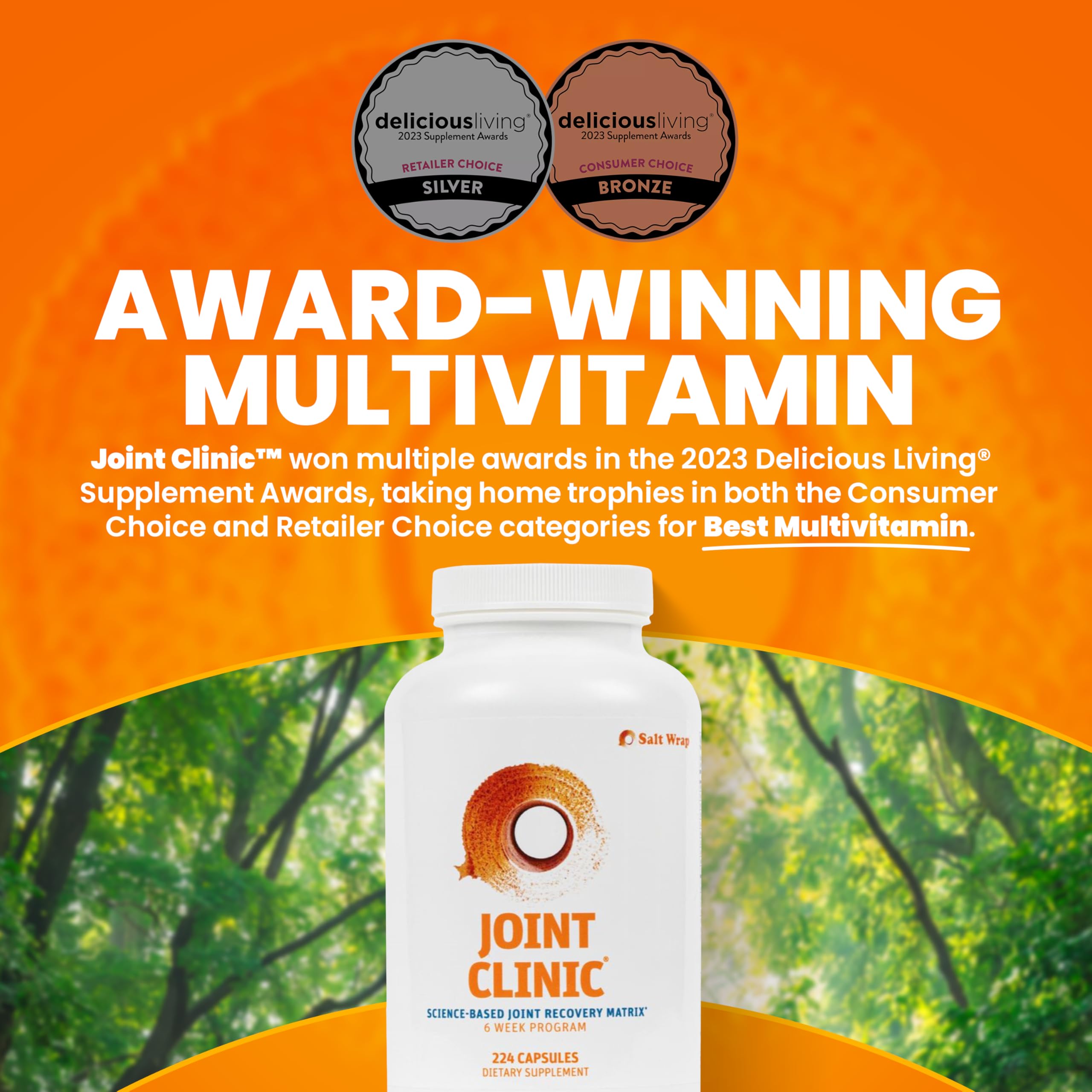 SaltWrap Joint Clinic - Multivitamin for Joint Health and Recovery - with Type II Collagen, C3 Turmeric, Cissus, and Hyaluronic Acid - 224 Capsules SaltWrap Au supplements