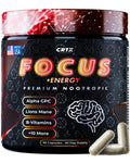 Nootropic Strongest Focus Supplement - Clinically Backed Ingredients Made in USA - Scientifically Backed Doses - Supplement for Brain Fog - AlphaGPC, Lions Mane, Rhodiola and More 10:1 90 Capsules CRTX Nutrition Au supplements