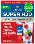 VitaCup Super H2O Bloating Relief and Digestive Health Drink Mix Packets, Probiotics, Prebiotics, C & B Vitamins, Mixed Berry Flavor Water Enhancer Packets, 16Ct VitaCup Au supplements