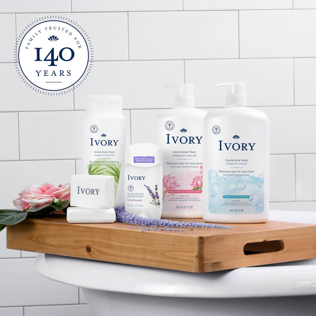 Ivory Body Wash, Designed for the Whole Family, Gentle Formula, Free of Dyes Heavy Perfumes Parabens Phthalates & Silicones