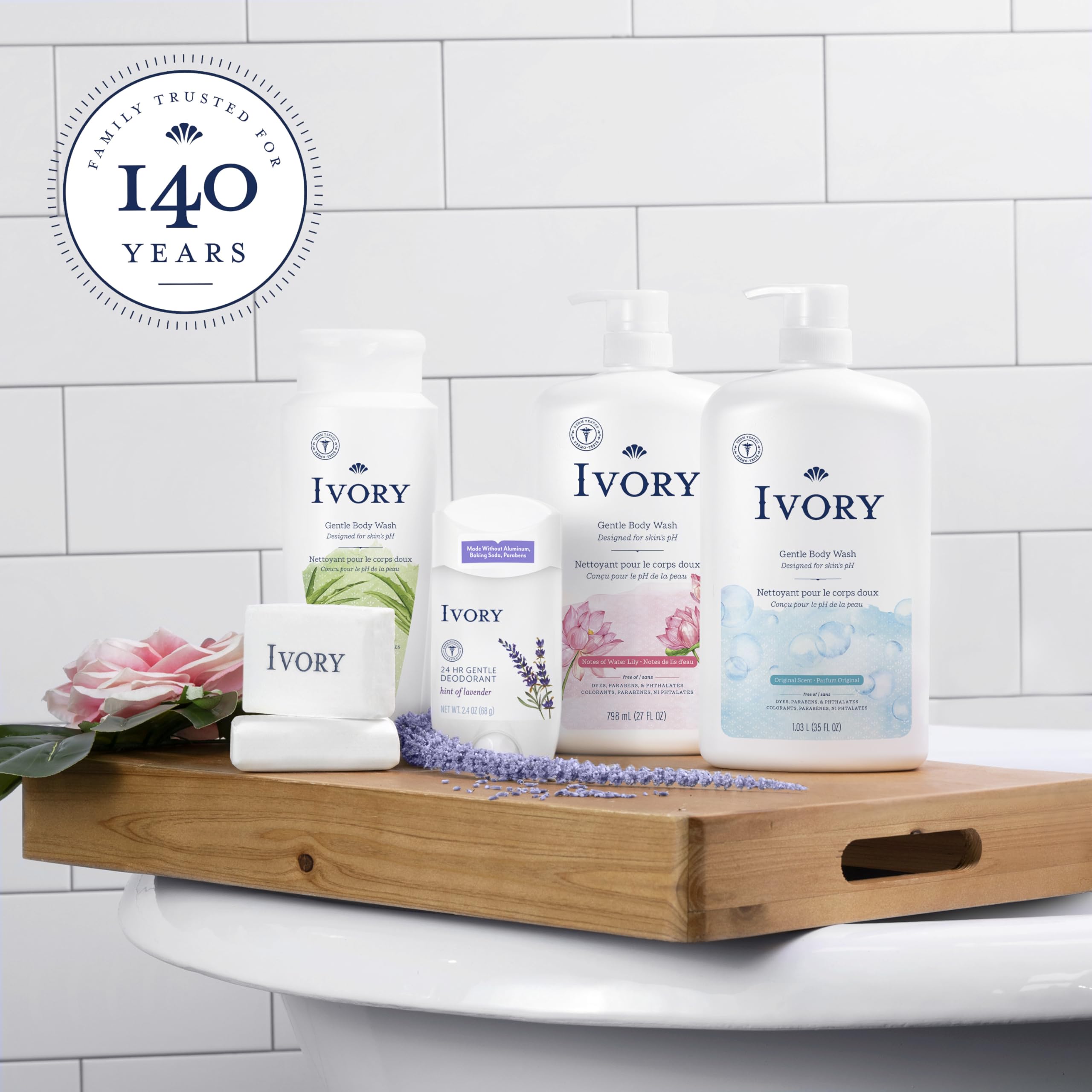 Ivory Body Wash, Designed for the Whole Family, Gentle Formula, Free of Dyes Heavy Perfumes Parabens Phthalates & Silicones