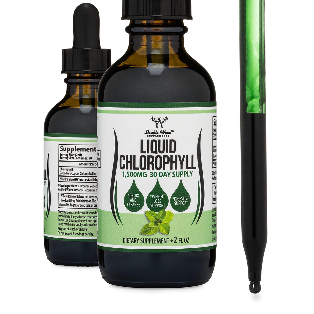Chlorophyll Liquid Drops - for Digestion, Gut Health, Energy and Detox - Vegan Safe