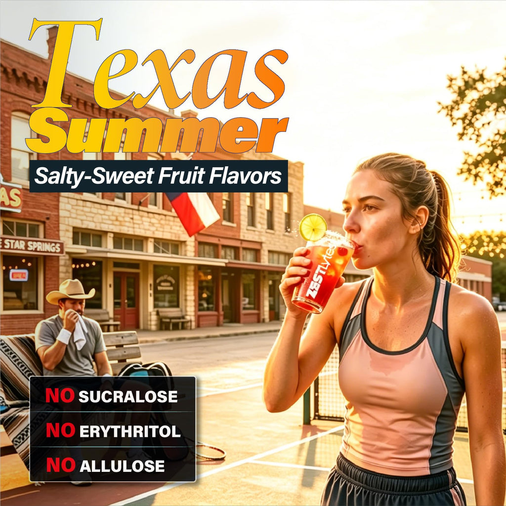 ZestLytes 40 Sticks Sport Hydration Sugar Free Electrolyte Packets, High Sodium Low Calorie Electrolyte Powder Drink Mix, Liquid Daily IV Flavors