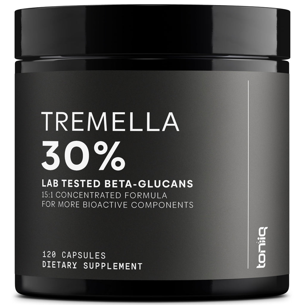 Tremella Mushroom Ultra High Potency 15:1 Extract with 30% Beta Glucans - Pure & Concentrated Formula - Third-Party Lab Tested for Purity & Quality - 120 Capsules Toniiq Au supplements
