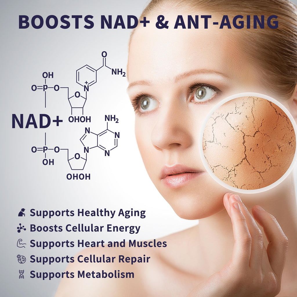 Women's NAD Liquid Supplement, Pure 500mg Liposomal NAD - Cell Regeneration，Energy Support, Vegan,Sugar Free，Additives Free Hudetex Au supplements