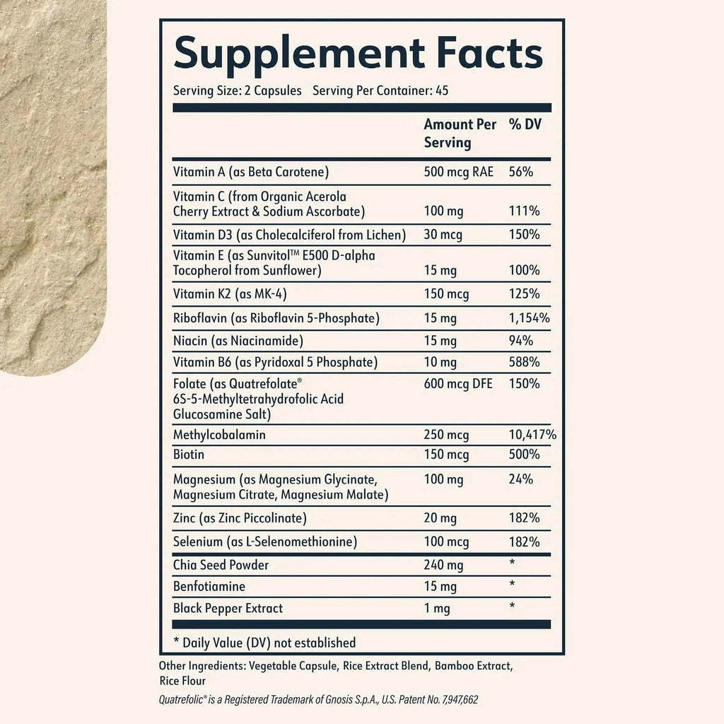 Cielo Rise Multivitamin for Women and Men - Vitamin A, C, D3, E K2, & More - Magnesium Glycinate, Citrate, and Malate for Digestive Support Cielo Au supplements