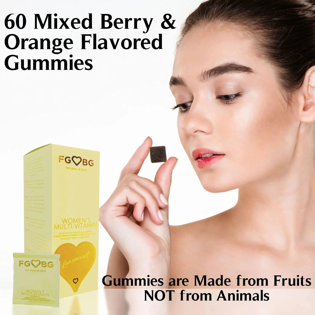 FGBG Women’s Multivitamin Gummies | Vegan All in One Formula | Boost Energy, Brain Function| Cruelty-Free | 30-Day Supply FGBG Au supplements