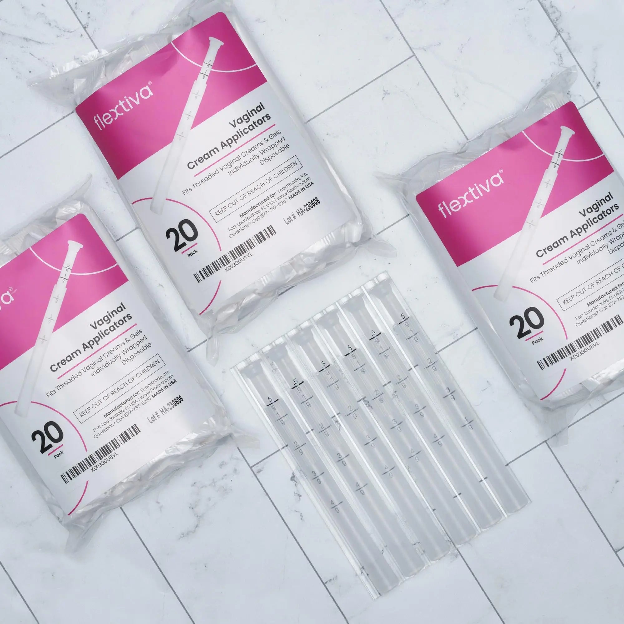 Flextiva Disposable Plastic Vaginal Cream Applicators - Threaded End to Fit OTC Gel or Cream Products Flextiva Au supplements