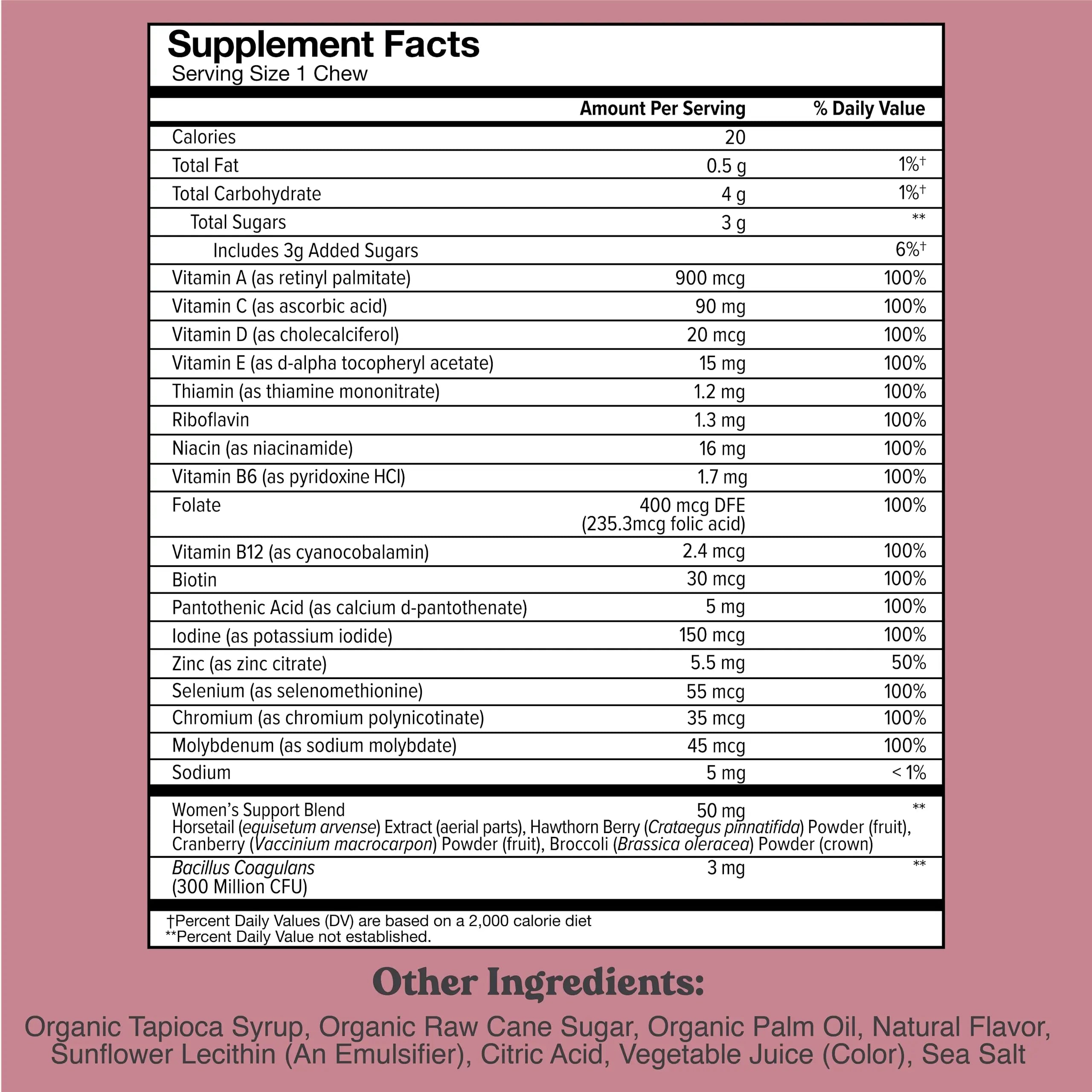 Chewsy Women's Multivitamin Chews, Immune & Energy Support, Vitamins C, B12, A, D, E CHEWSY Au supplements