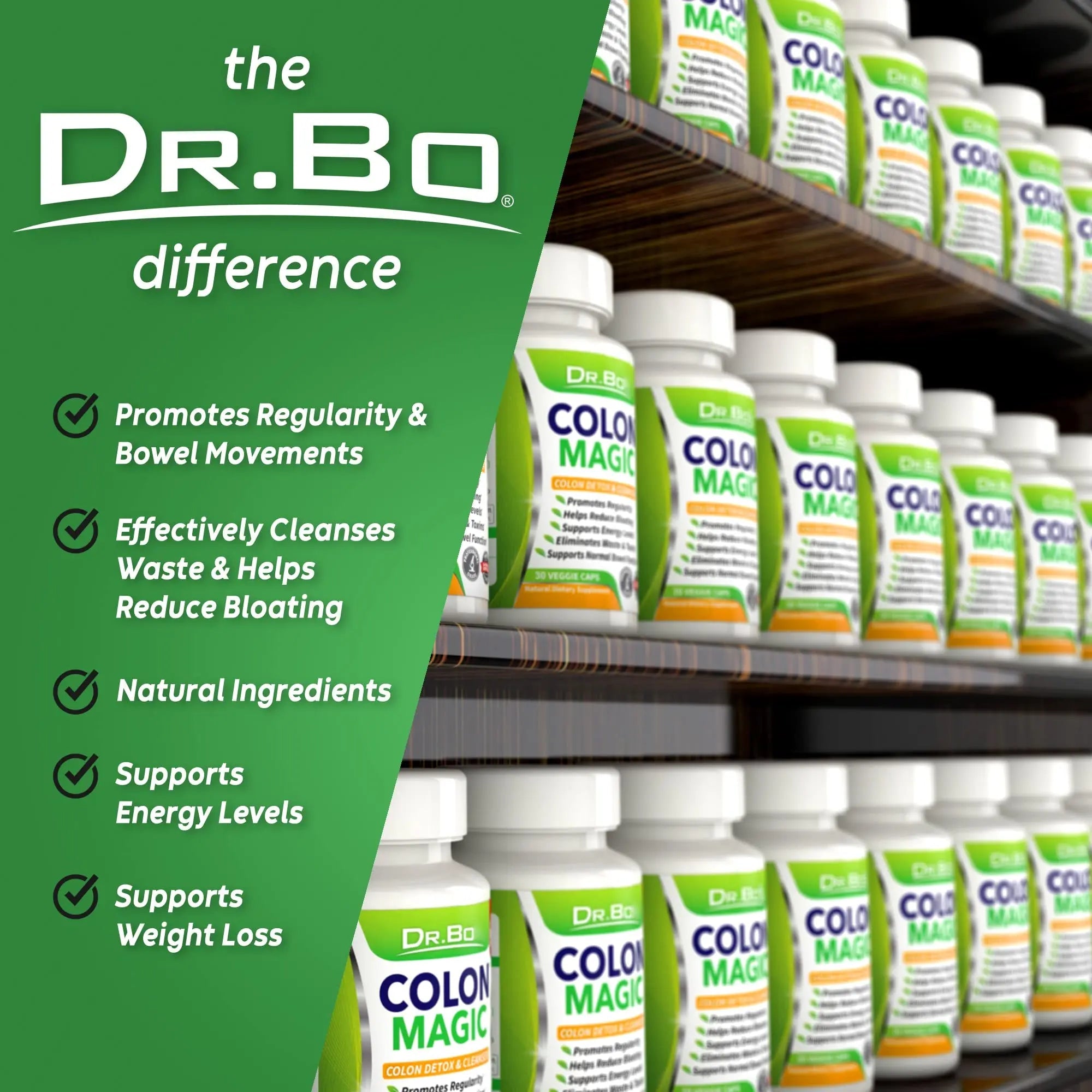 Colon Cleanse Detox Formula - Natural Bowel Cleanser Pills for Intestinal Bloating & Fast Digestive DR. BO Au supplements