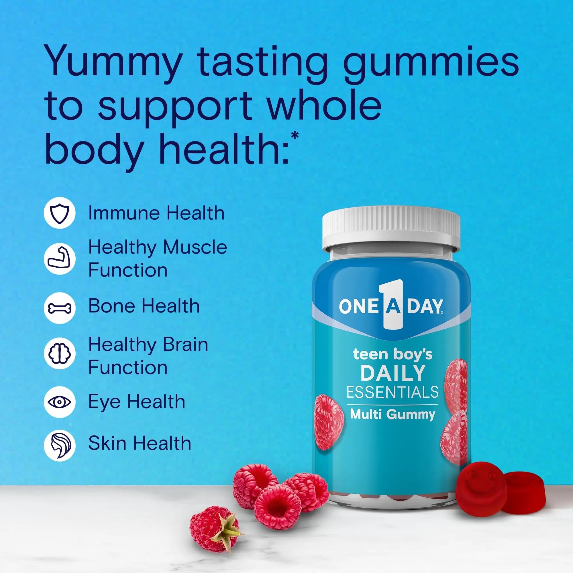 One A Day Teen Boy’s Daily Essentials Multivitamin Gummies, Teen Boy Vitamins with Vitamin C, Vitamin D, Bone Health, Immune Health ONE A DAY Au supplements