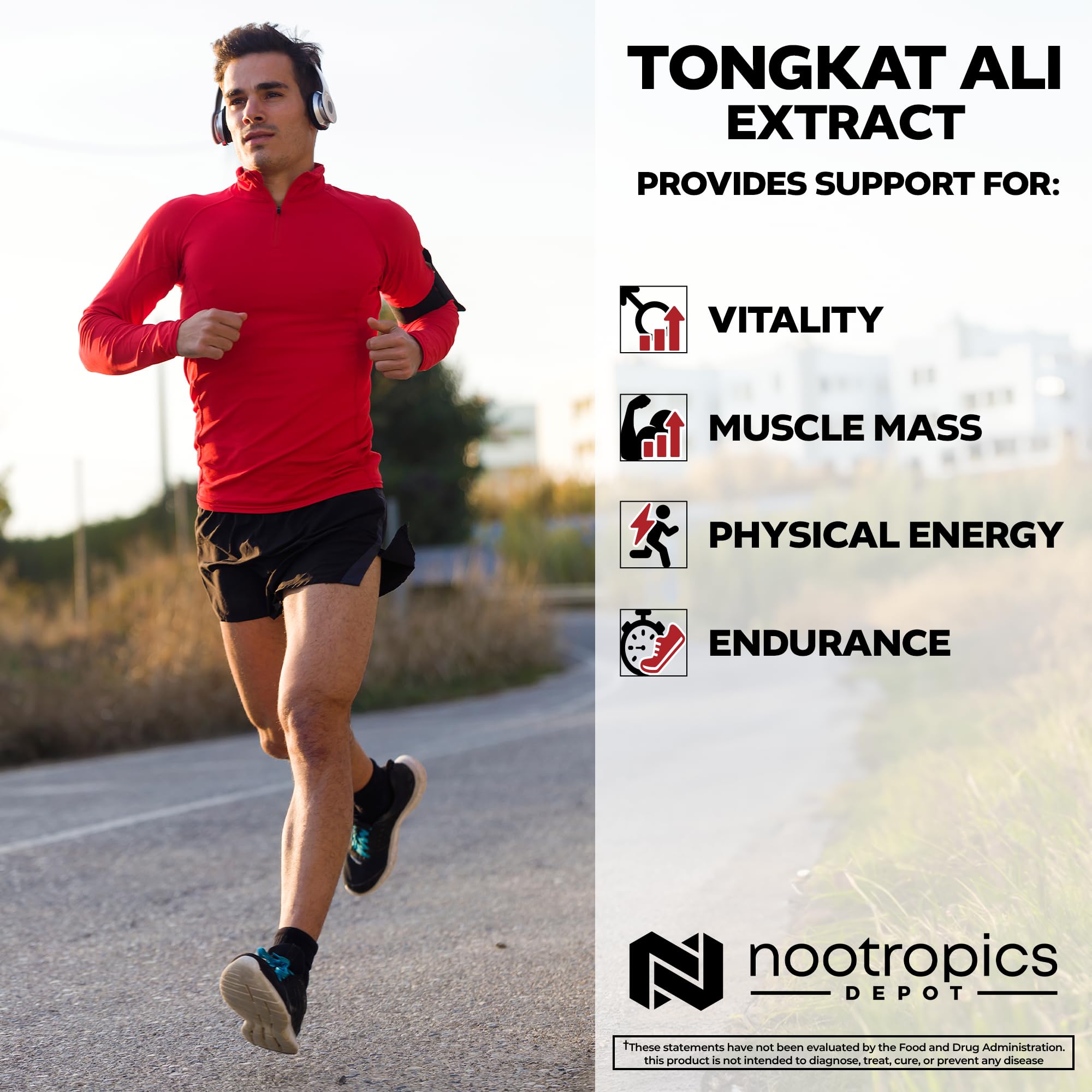 Depot Tongkat Ali Extract Capsules | 100mg | 60 Count | 10% Eurycomanone by HPTLC | Eurycoma longifolia Root Extract