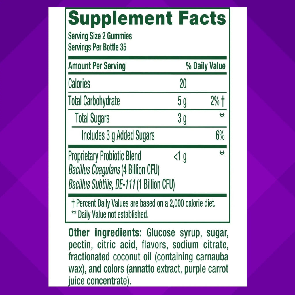 vitafusion Probiotic Gummy Supplements, Raspberry, Peach and Mango Flavors, Probiotic Nutritional Supplements With 5 Billion CFUs Vitafusion Au supplements