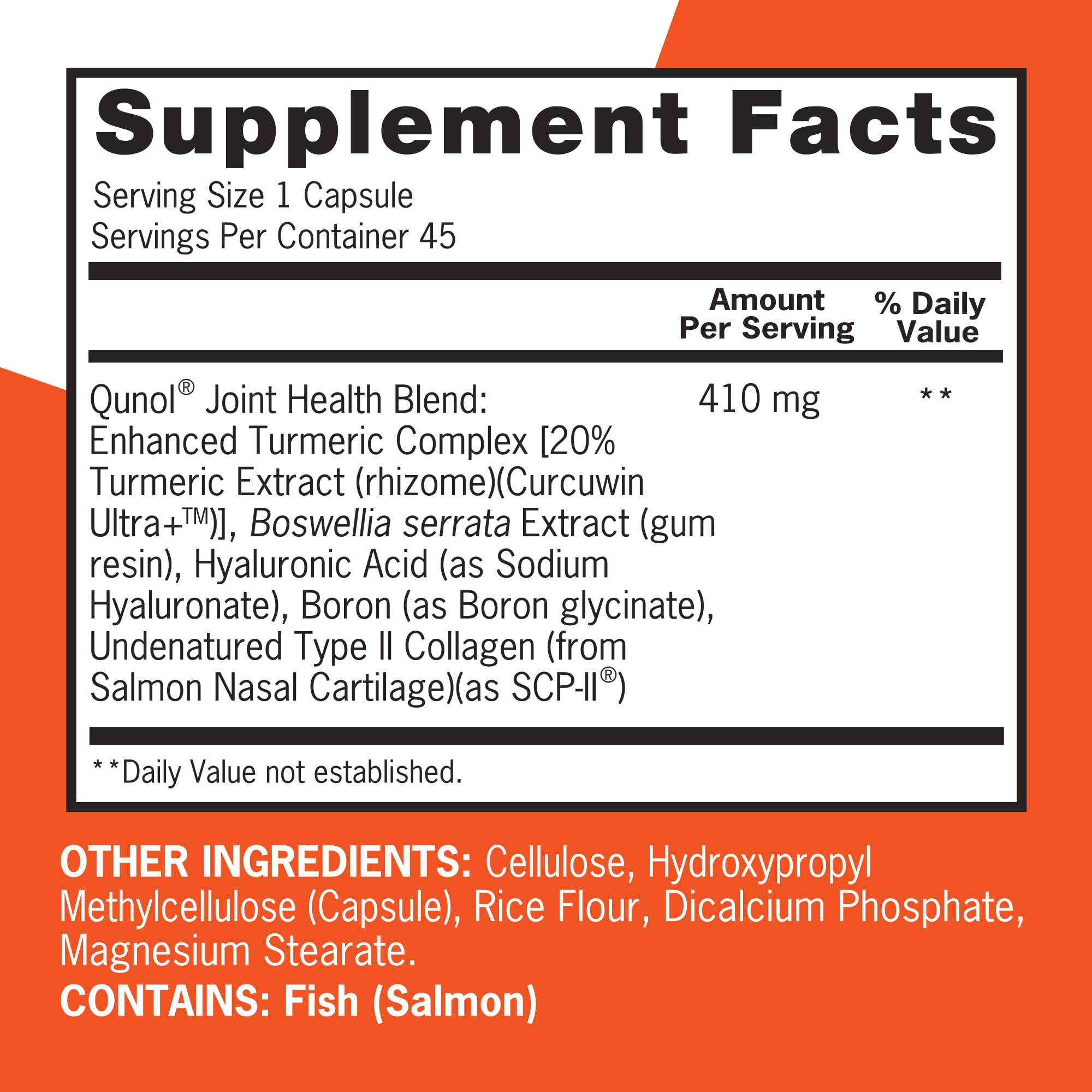 Qunol 5-in-1 Joint Support Supplement, Fast Acting, One Pill Dose, Support Healthy Inflammation Response & Discomfort Caused by Overuse of Joints, Alternative to Glucosamine Chondroitin MSM, 45 Count Qunol Au supplements