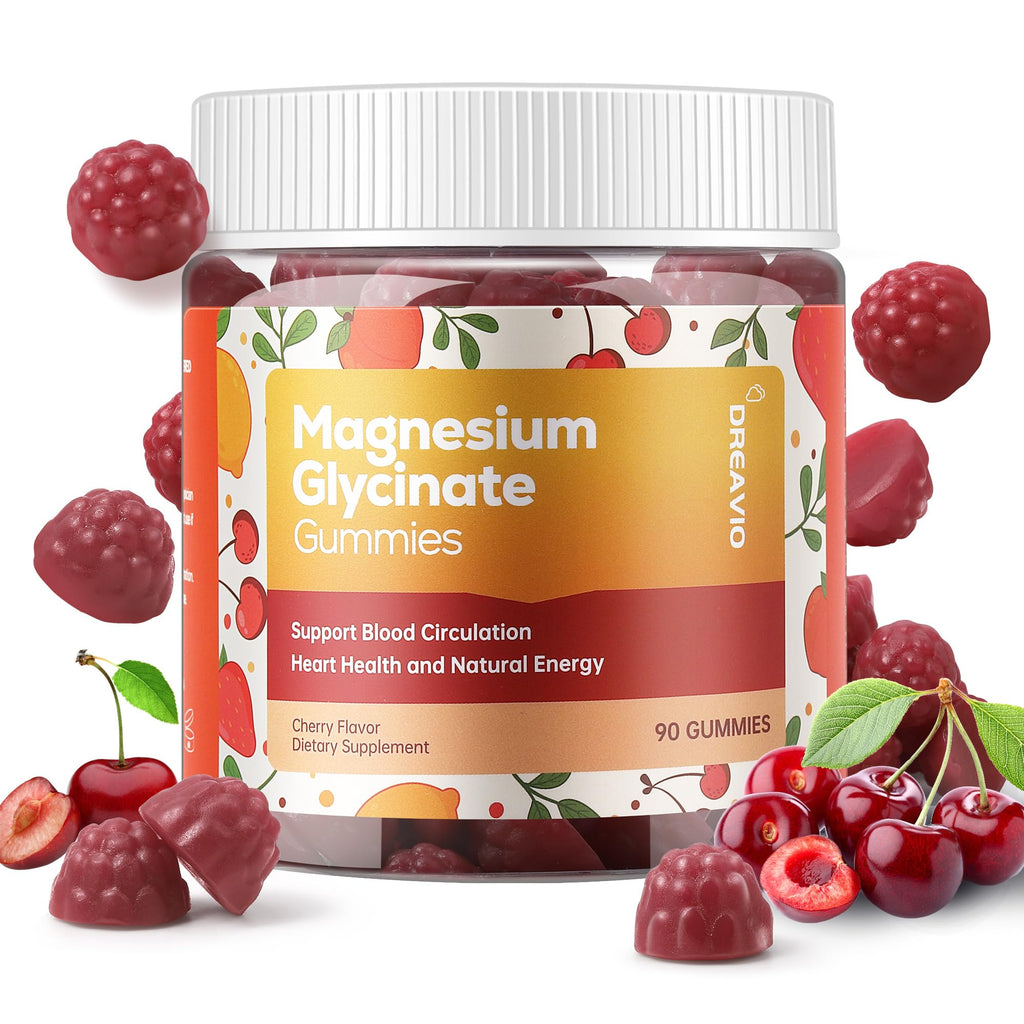 DREAVIO 90 Count Magnesium Glycinate Gummies w/Ashwagandha Supplement - Sugar Free Zinc Magnesium Glycinate