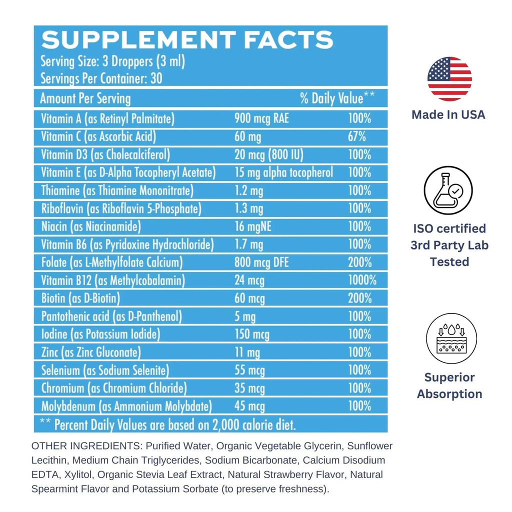 Vitaminally Liposomal Men's Liquid Multivitamin Drops | Non-GMO | Sugar Free | Gluten Free | 30 Day Supply | Vitaminally Au supplements