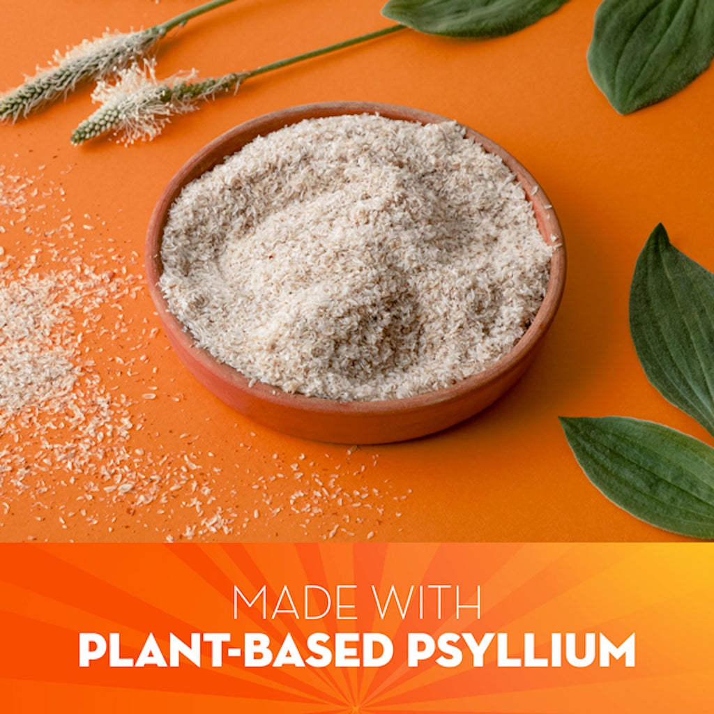 Metamucil 4-in-1 Psyllium Husk Friendly Fiber Supplement, Sugar-Free, 180 teaspoons, Orange Flavored, Daily Fiber Powder for Digestive Health
