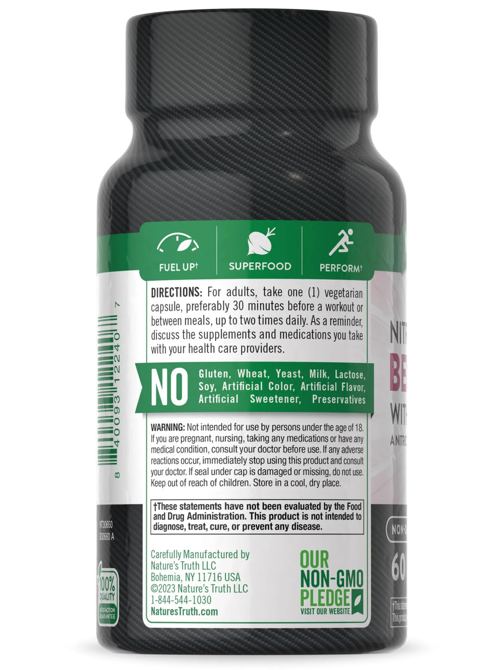 Nature's Truth Beet Root Capsules | 60 Count | Nitric Oxide Supplement for Men and Women Nature's Truth Au supplements