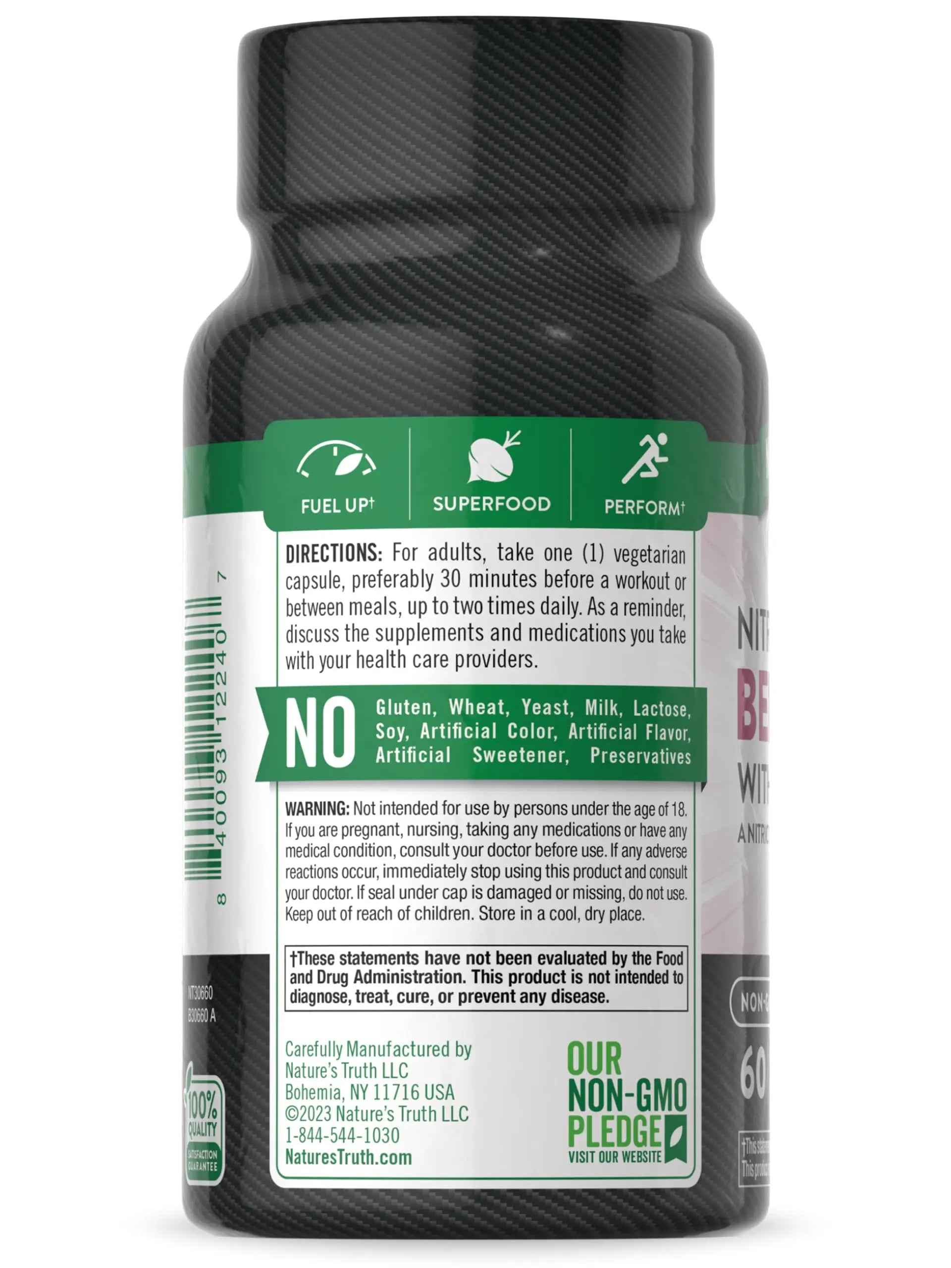 Nature's Truth Beet Root Capsules | 60 Count | Nitric Oxide Supplement for Men and Women Nature's Truth Au supplements