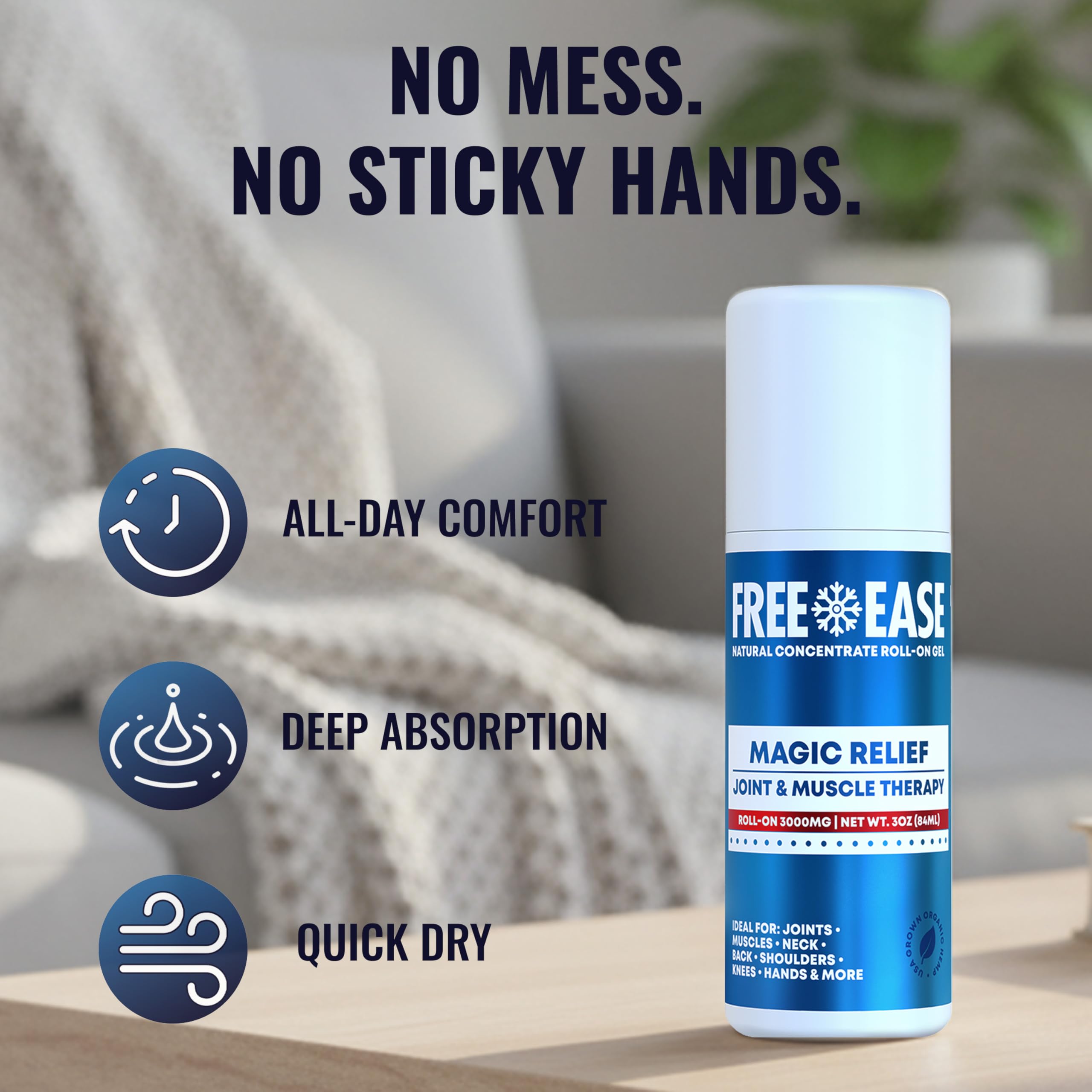 Free-Ease Magic Relief Roller – Nerve Joint and Muscle Pain Relief Roll On – Fast Cooling Therapy for Back, Neck, Shoulder, Knee Pain - Supports Joint Flexibility and Overall Mobility - Made in USA FREE EASE Au supplements