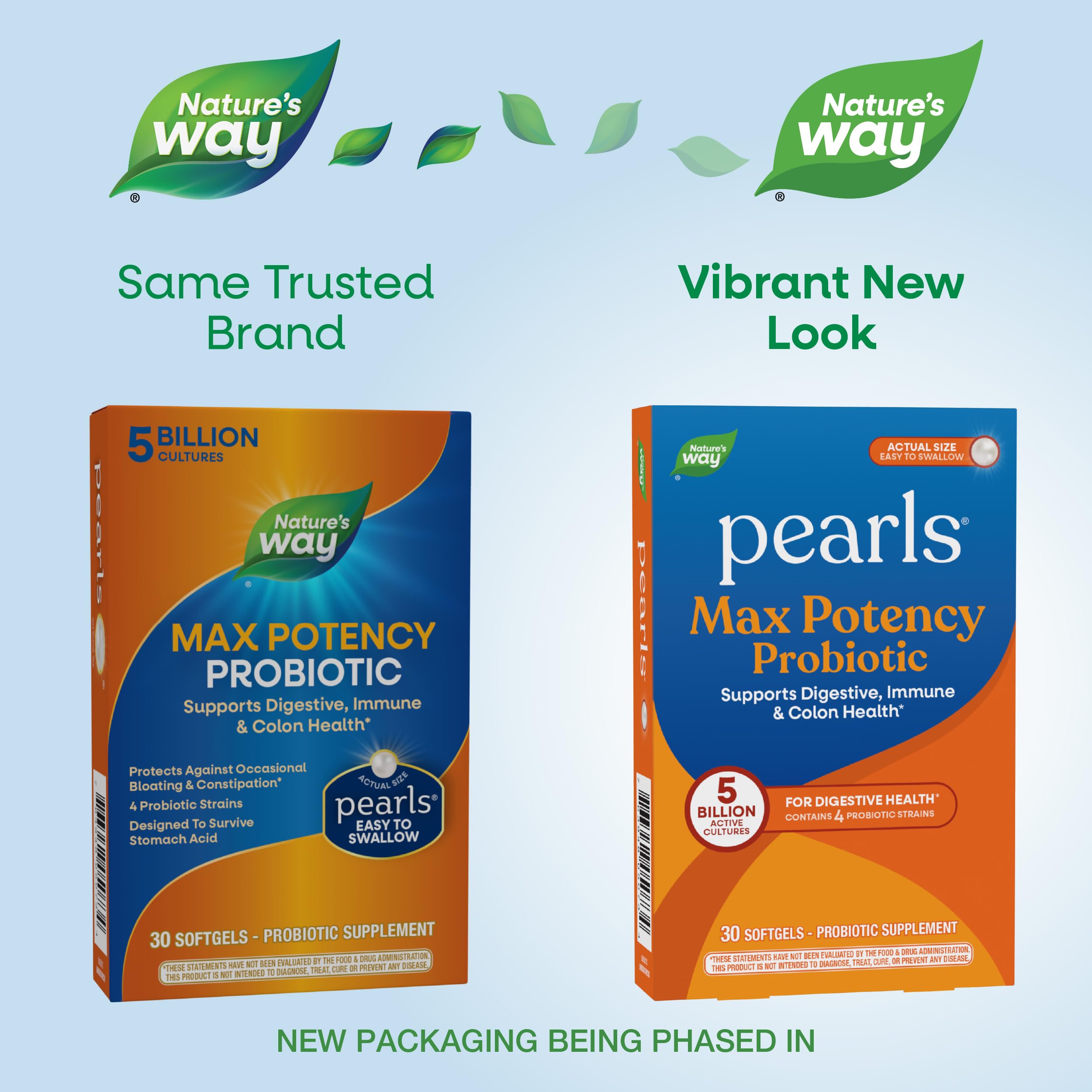 Nature's Way Pearls Max Potency Probiotic for Men and Women, Supports Digestive, Immune, Colon Health*, 5 Billion Live Cultures, No Refrigeration Required, 30 Softgels Nature's Way Au supplements