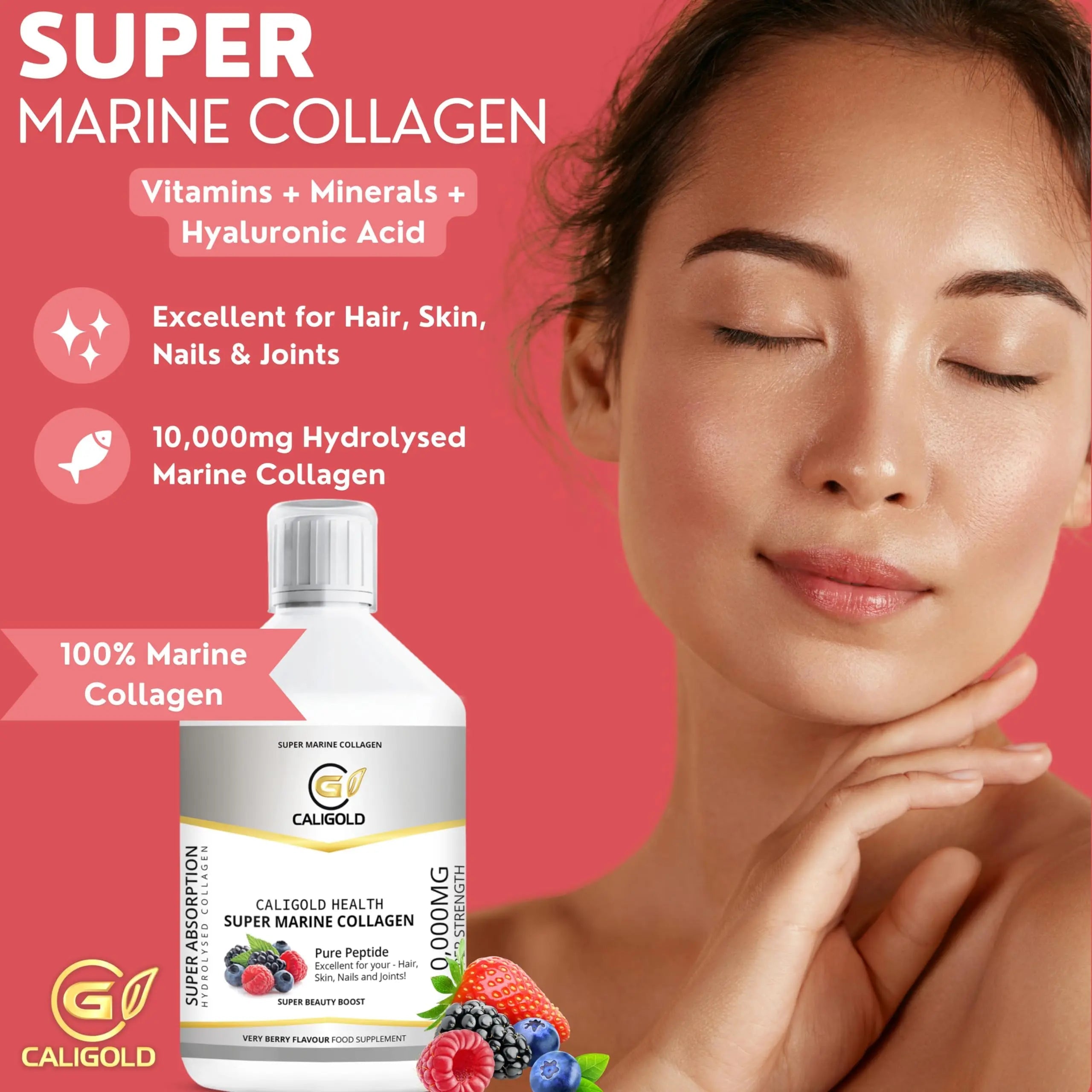 CALIGOLD Health Super Marine Collagen Liquid - Excellent for Hair, Skin, Nails and Joints CALIGOLD Au supplements