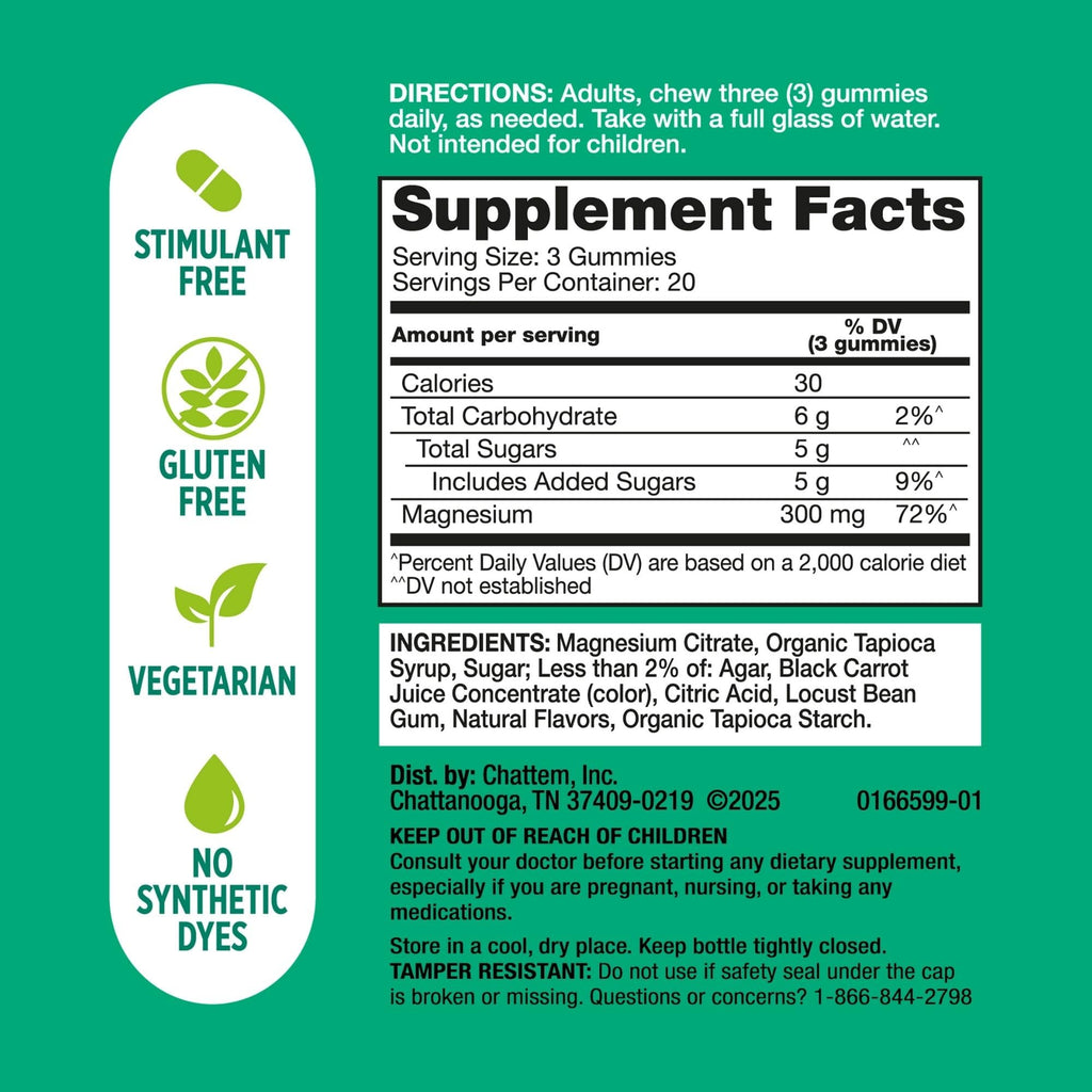 Dulcolax Daily Gut Support Gummies, Magnesium Formula, Stimulant-Free, Berry Flavor, 60 Count