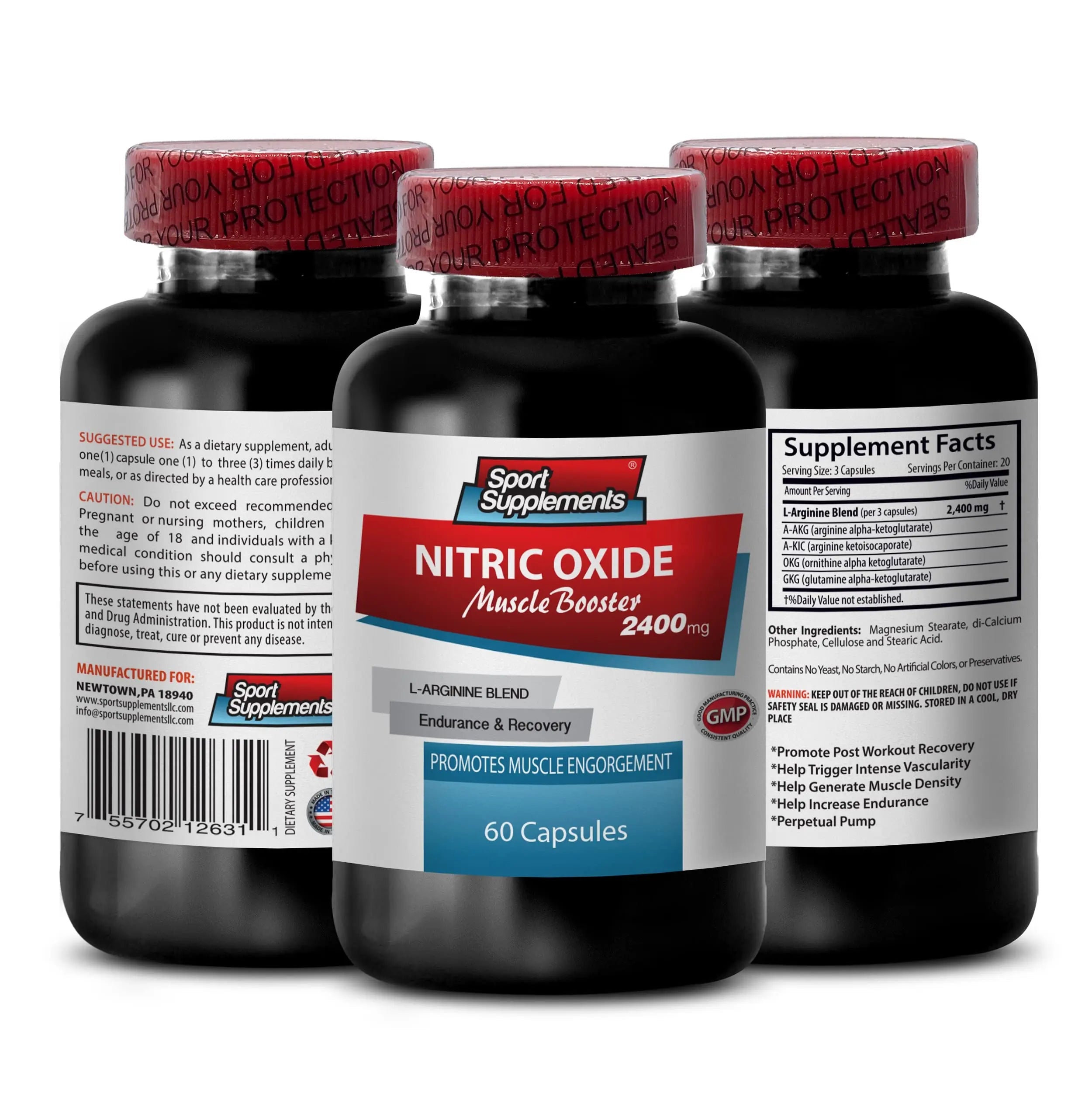 L-arginine Supplement - Nitric Oxide Booster 2400mg - Nitric Oxide Booster - pre Workout Sport Supplements Au supplements