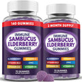 Elderberry Gummies Immune Support, Daily Support for Kids and Adults*, with Sambucus Elderberry, Zinc, Vitamin C, D3, B6, B12, Plus PAYÉ Au supplements
