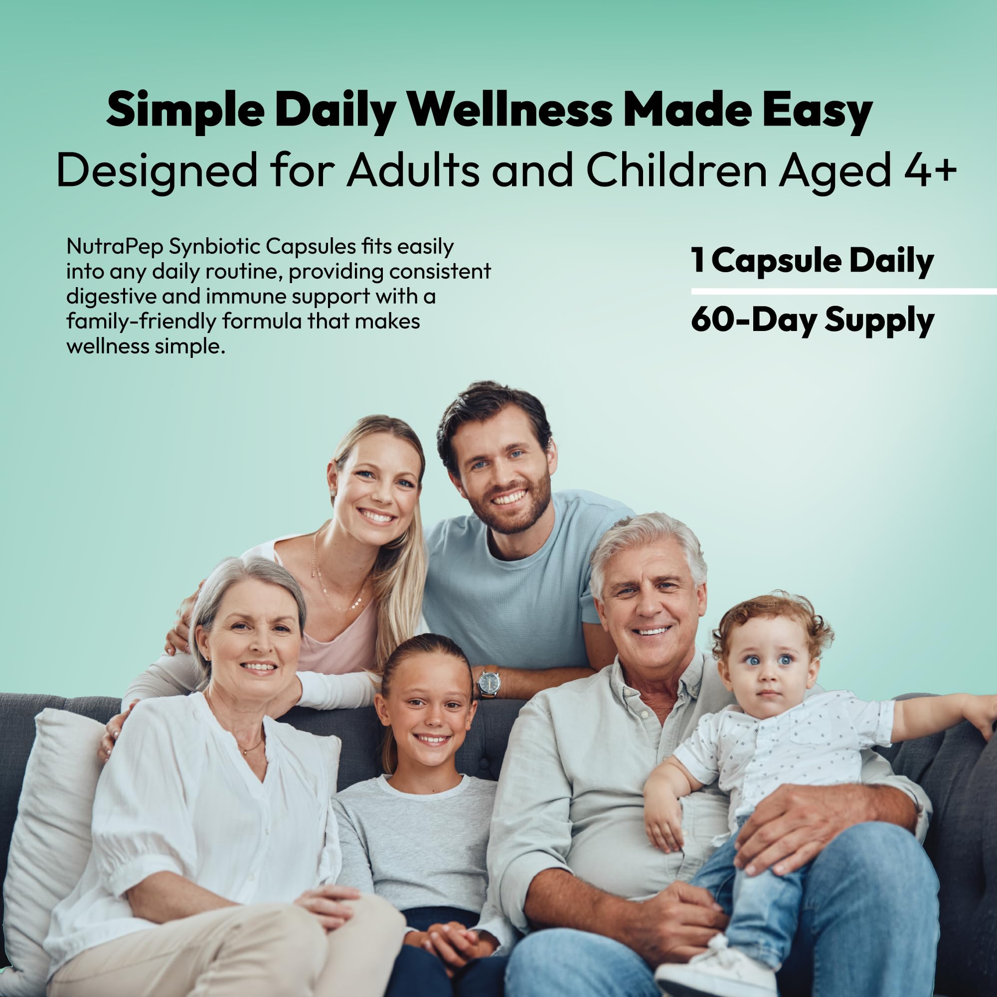 NutraPep Synbiotics Probiotic Prebiotic Postbiotic - Daily Gut Health Support with Pre Pro & Post Biotics for Men Women - Digestive & Immune Support Balance Synbiotic Supplement - Vegan Gluten Free NutraPep Au supplements