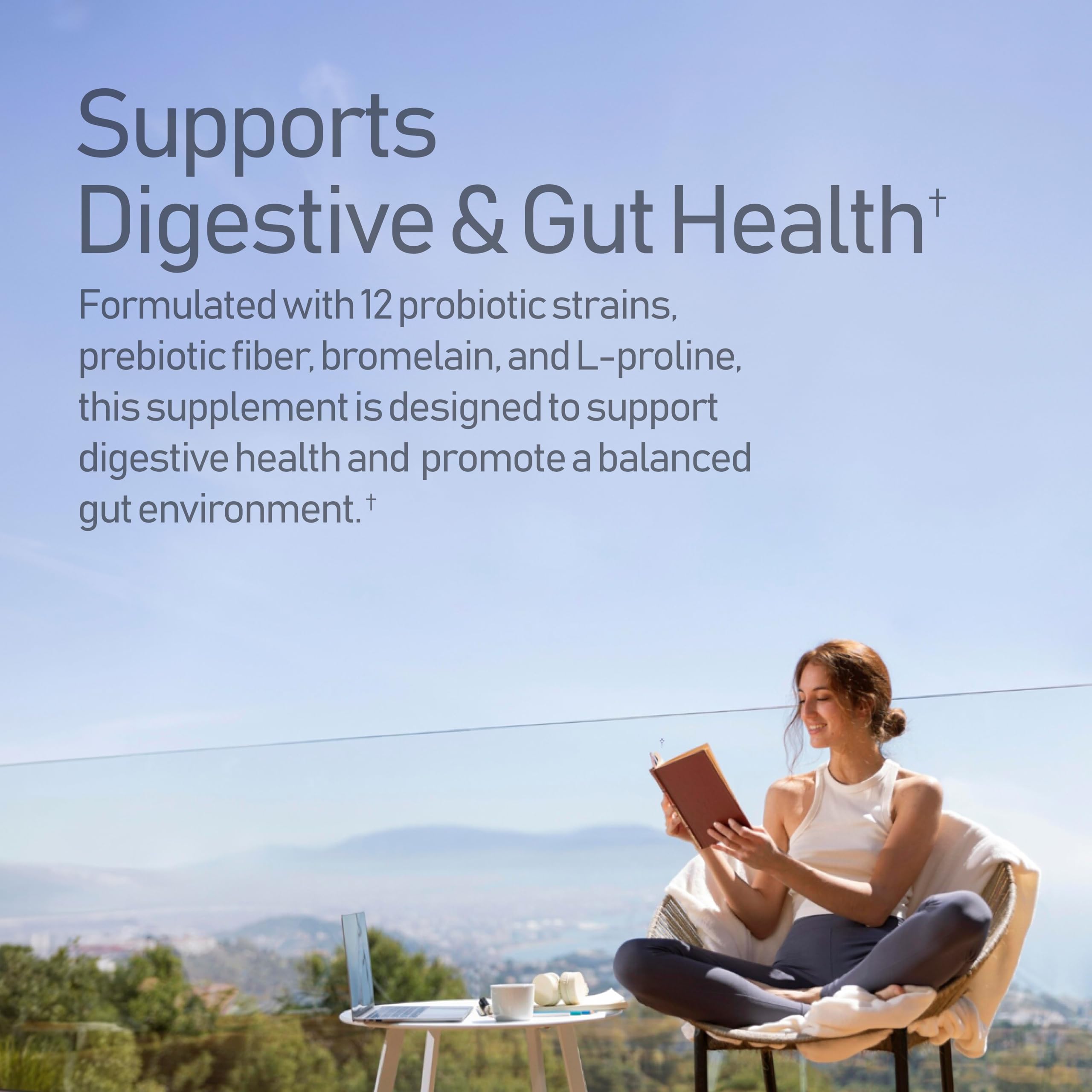 NANOWELL 12 Strains Probiotic 55 Billion CFU with Digestive Enzymes Powder - Immune Support, Gut Health, Probiotics, Prebiotics & Postbiotics - 60 Sticks, 60 Day Supply NANOWELL Au supplements