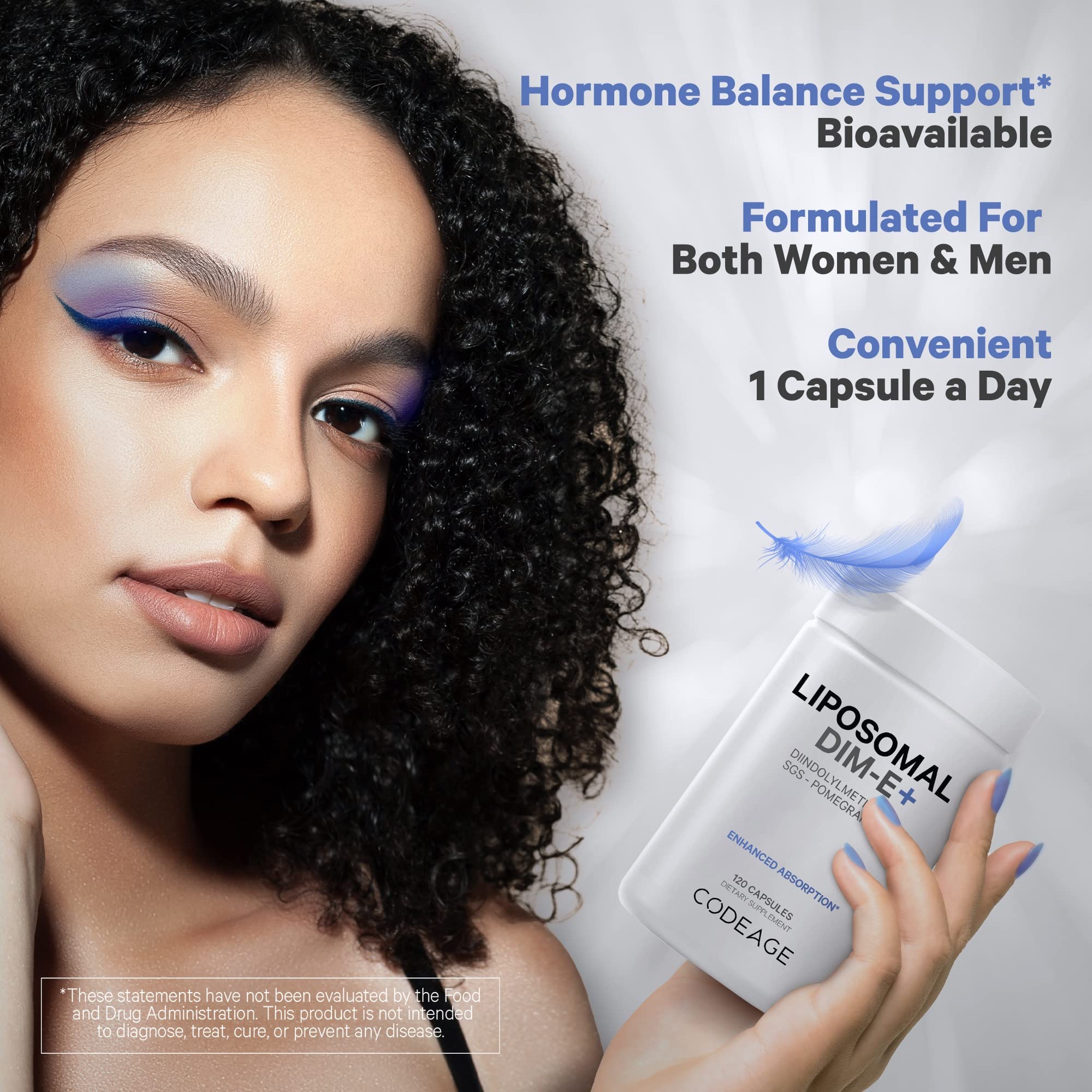 Codeage Liposomal DIM Supplement - 4 Months Supply of DIM Vitamins and SGS, Pomegranate, Broccoli, Vitamin E Isomers Tocopherols Alpha Beta Gamma Delta - Liposomal Formula - Gluten-Free - 120 Capsules Codeage Au supplements