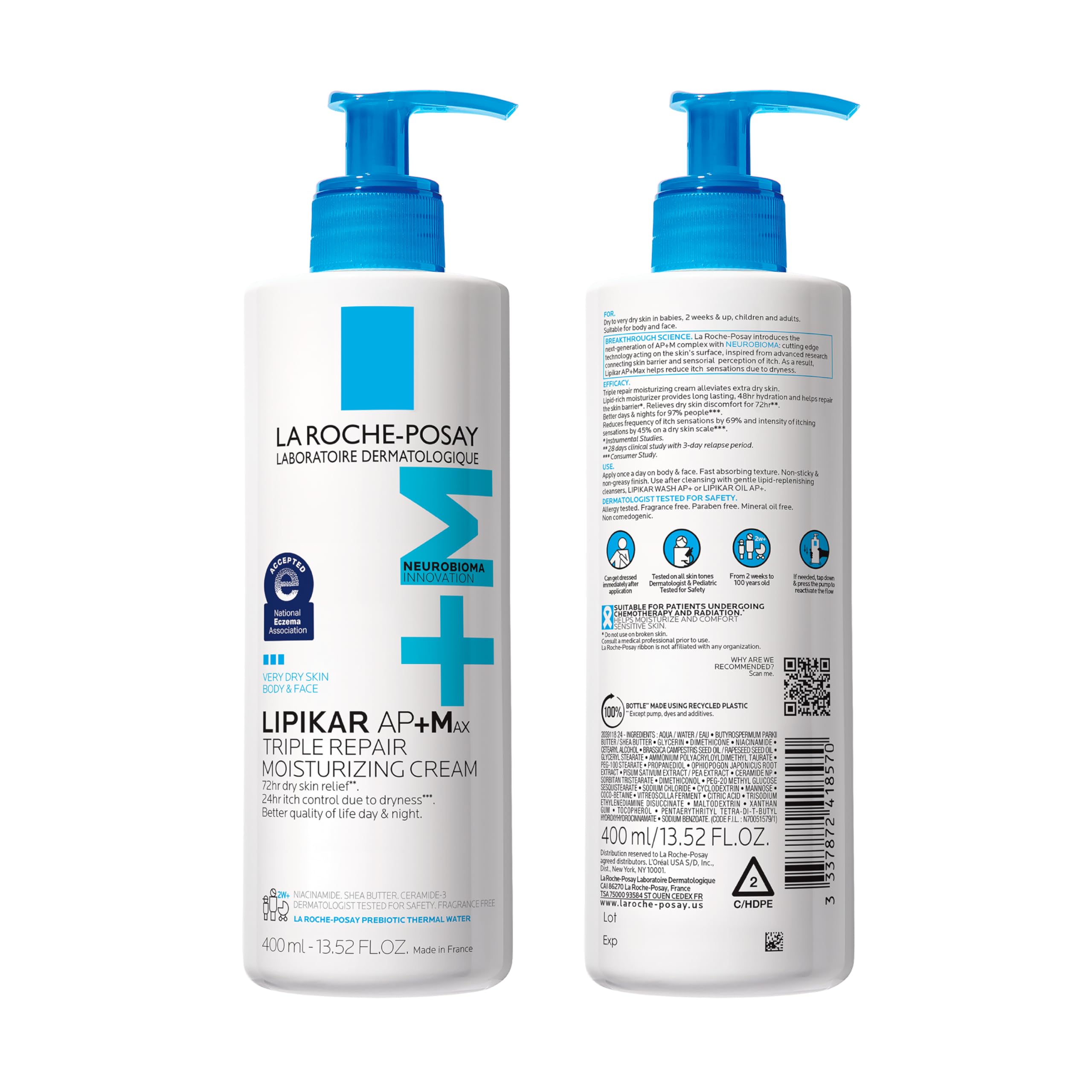 La Roche-Posay Lipikar AP+MAX Triple Repair Moisturizing Body Cream | Face & Body Lotion