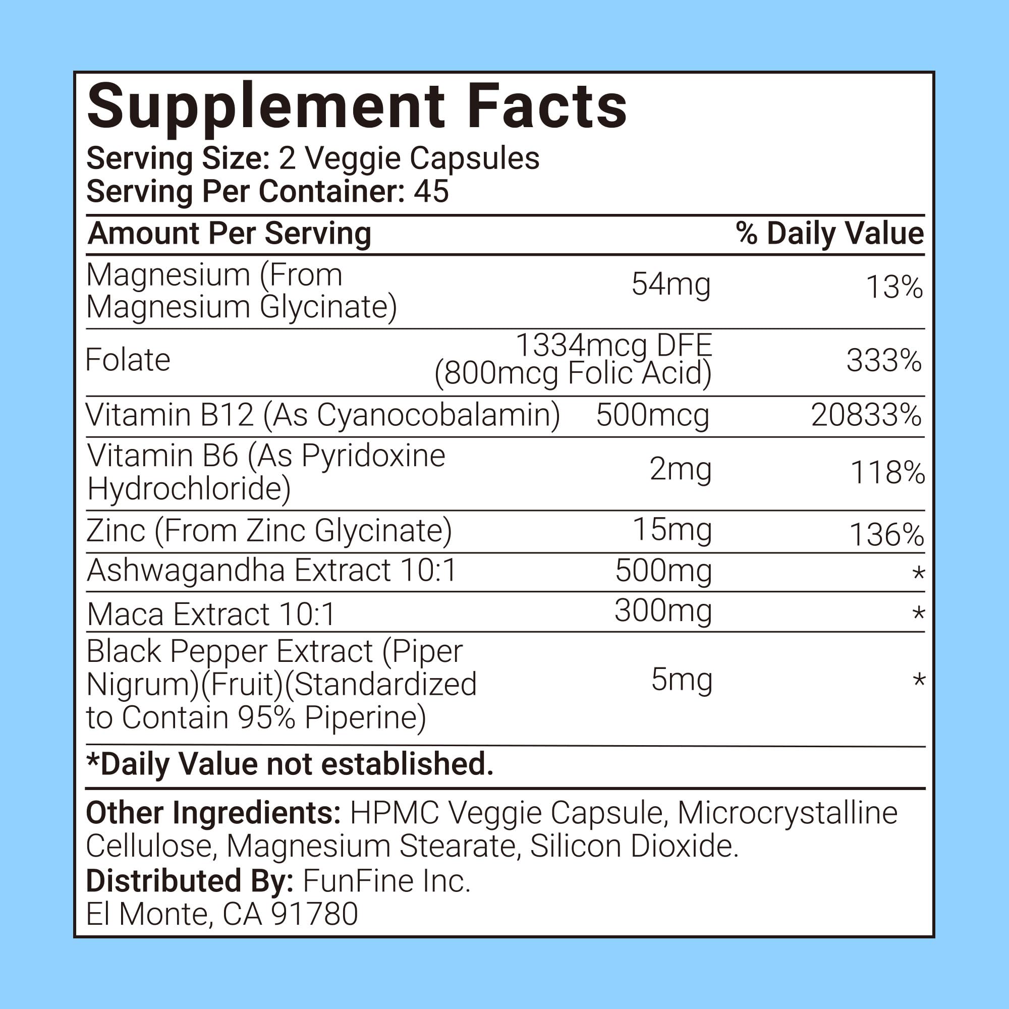 RevitaPlus 8-in-1 Ashwagandha Supplements with B12 B6 Magnesium Maca Zinc Folate, Cortisol Supplements for Women and Men Supports Stress Relief, Sleep, Energy, Focus(90 Capsules) RevitaPlus Au supplements